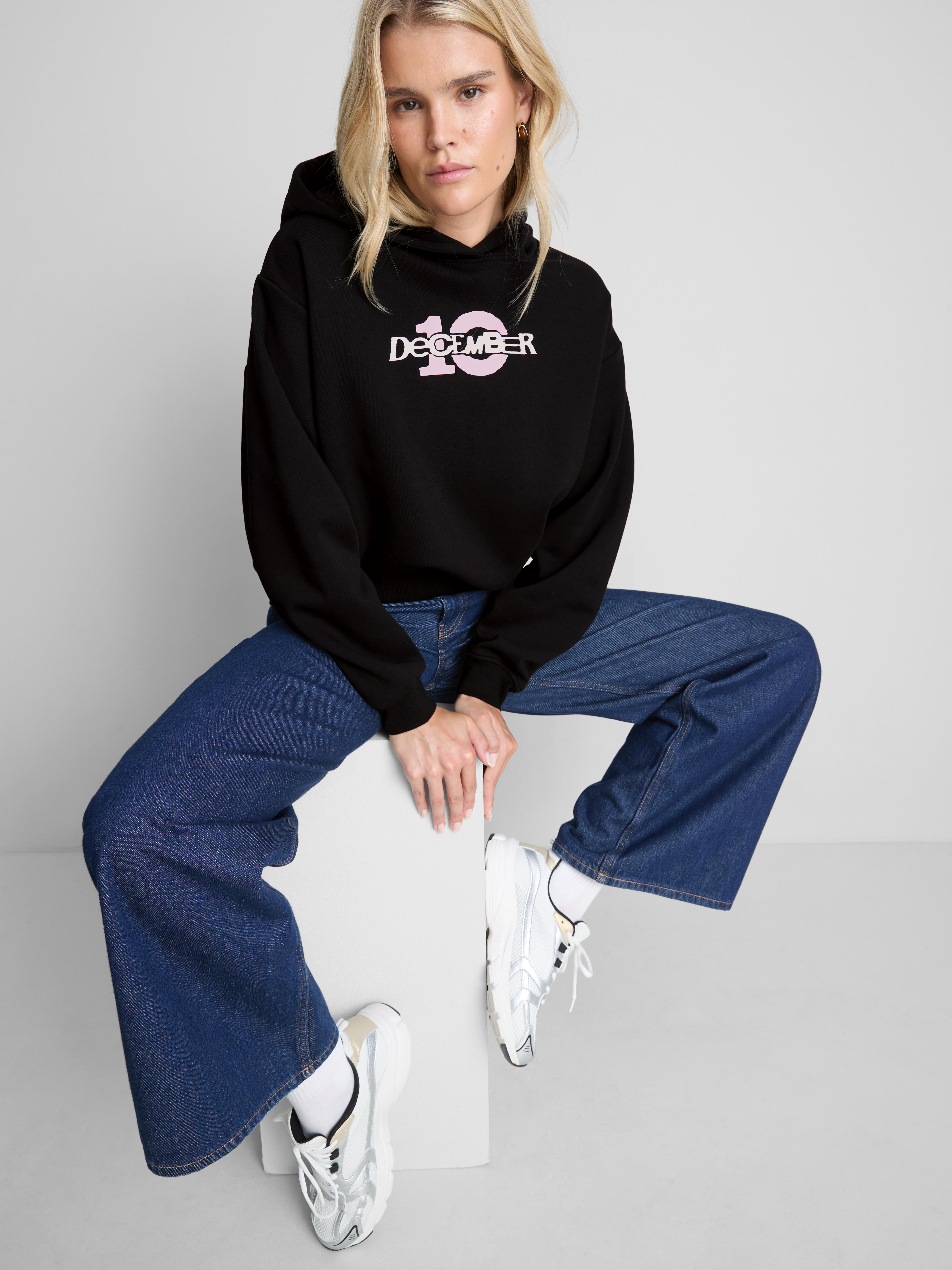 December 10 Cotton Rich Oversized Graphic Hoodie