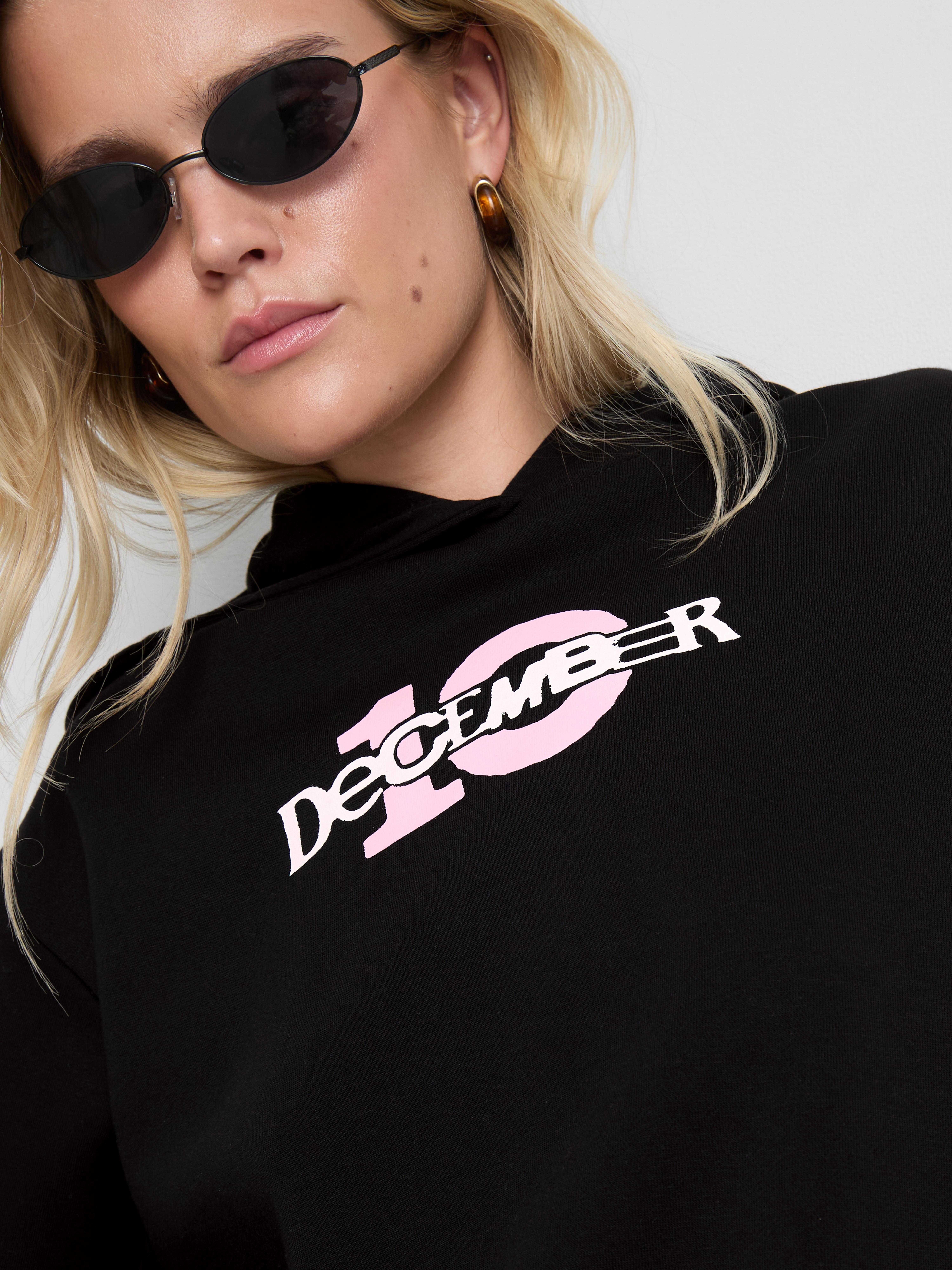 December 10 Cotton Rich Oversized Graphic Hoodie