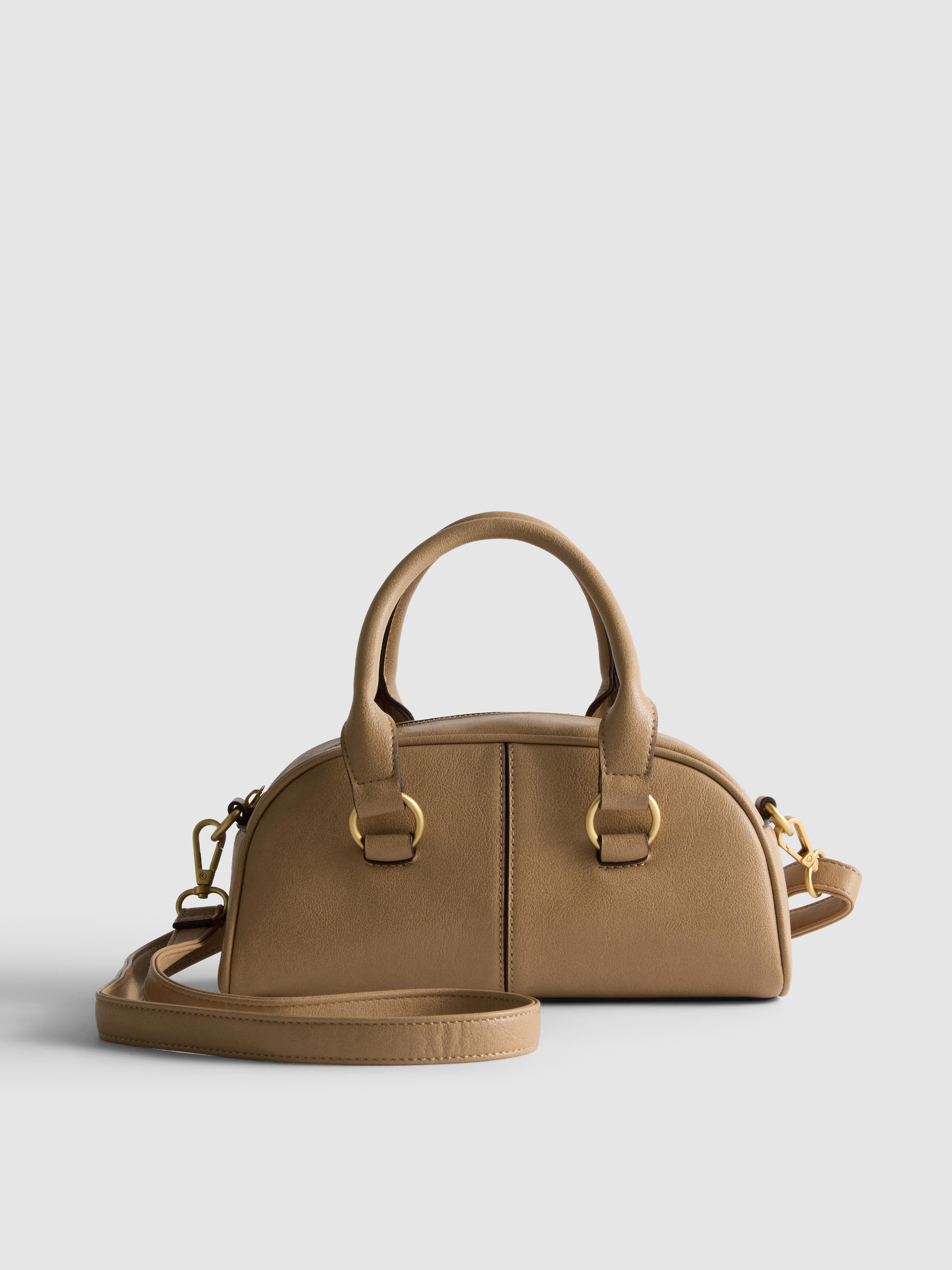 Faux Leather Bowling Bag