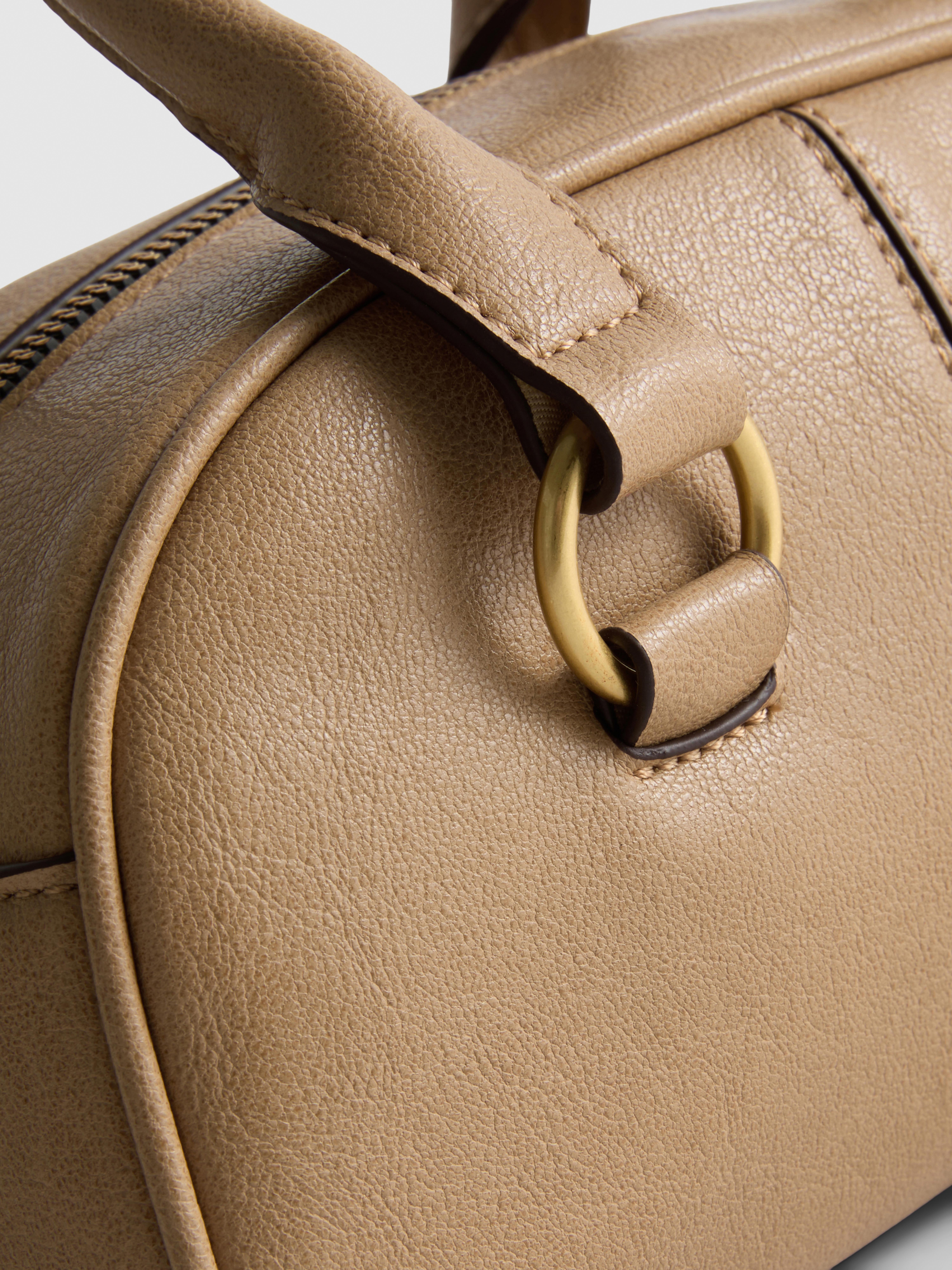 Faux Leather Bowling Bag