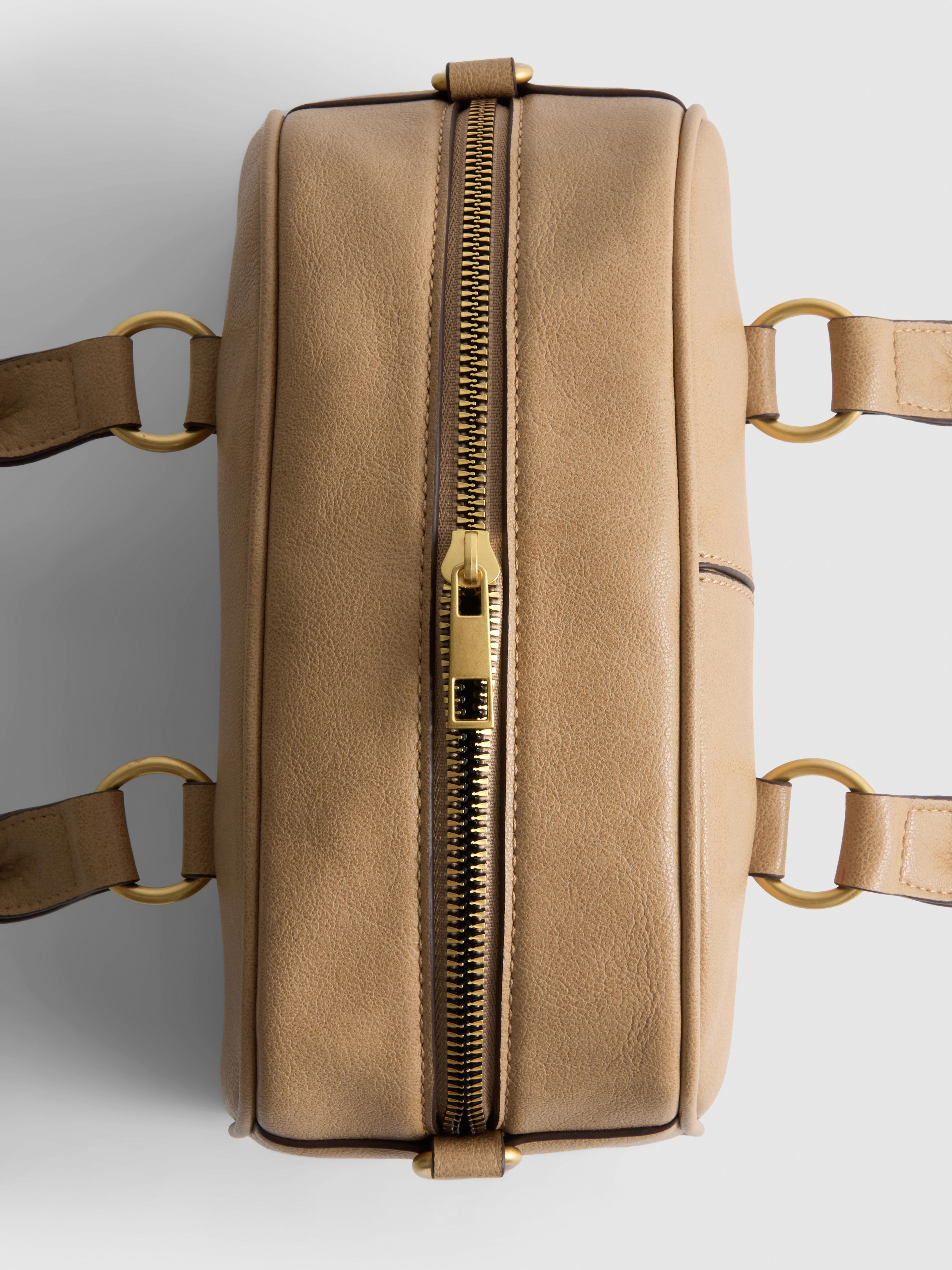 Faux Leather Bowling Bag