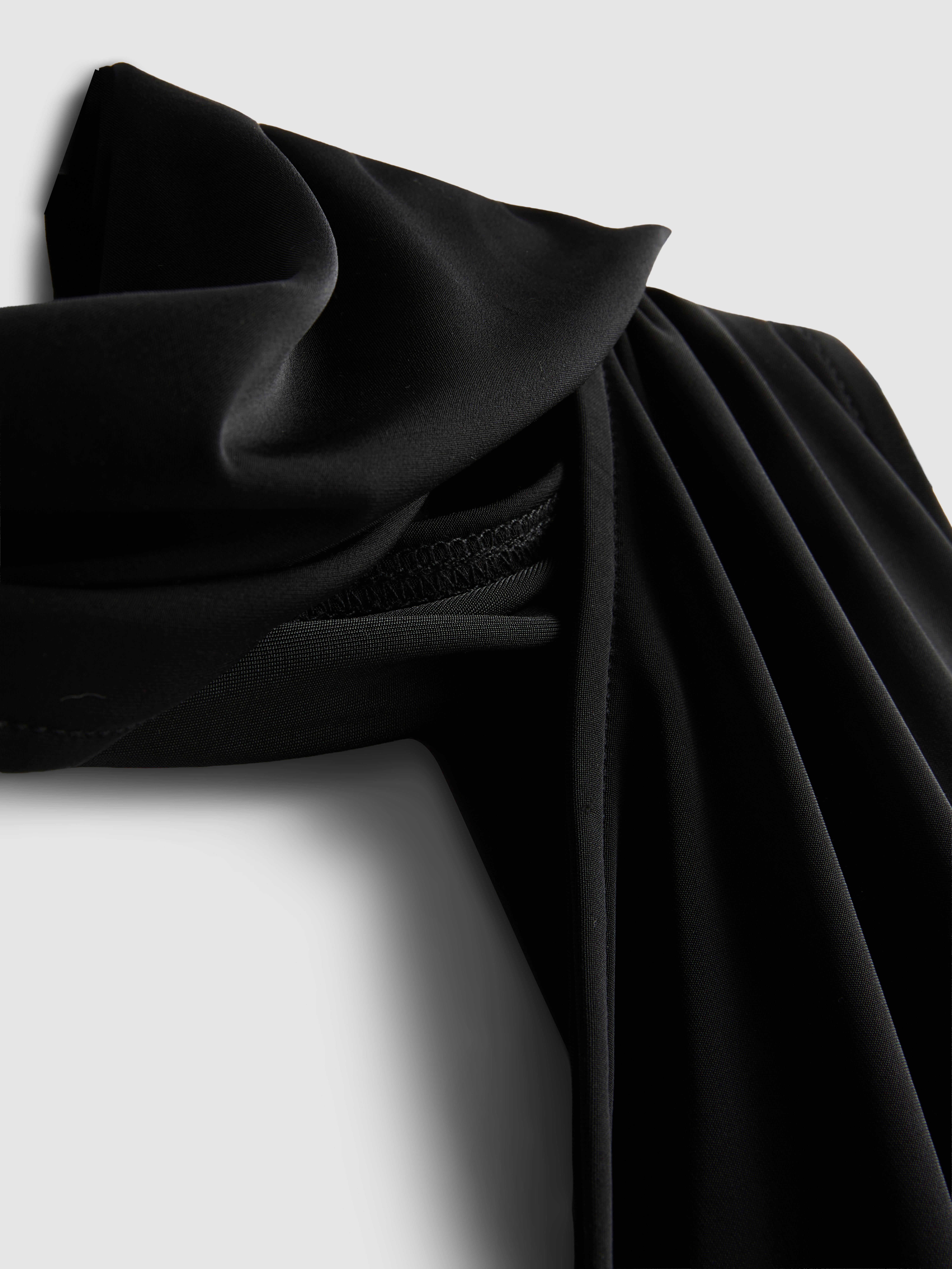 One-Shoulder Scarf-Detail Top