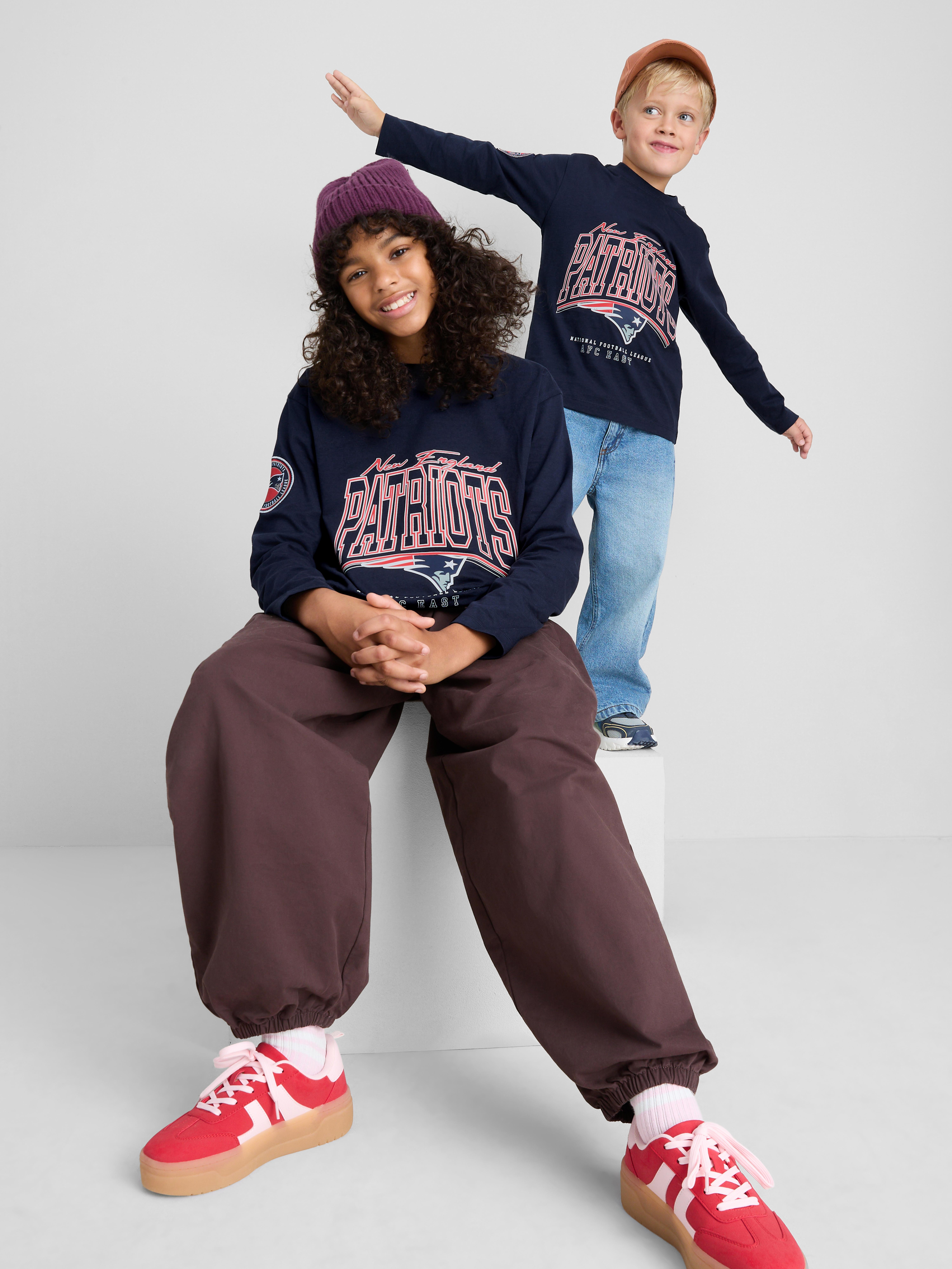 1-14yrs | NFL New England Patriots Pure Cotton T-Shirt