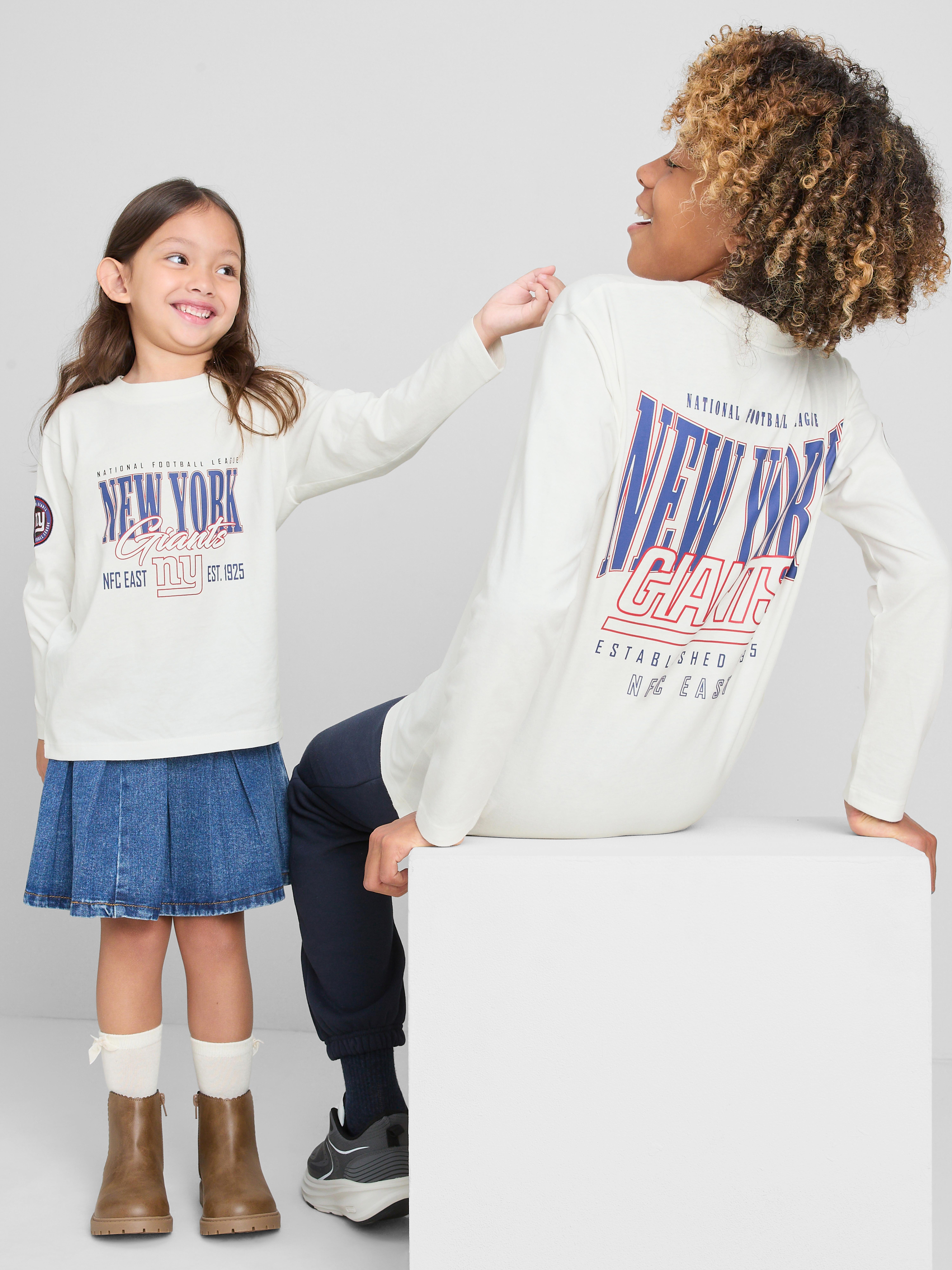 1-14yrs | NFL New York Giants Pure Cotton T-Shirt