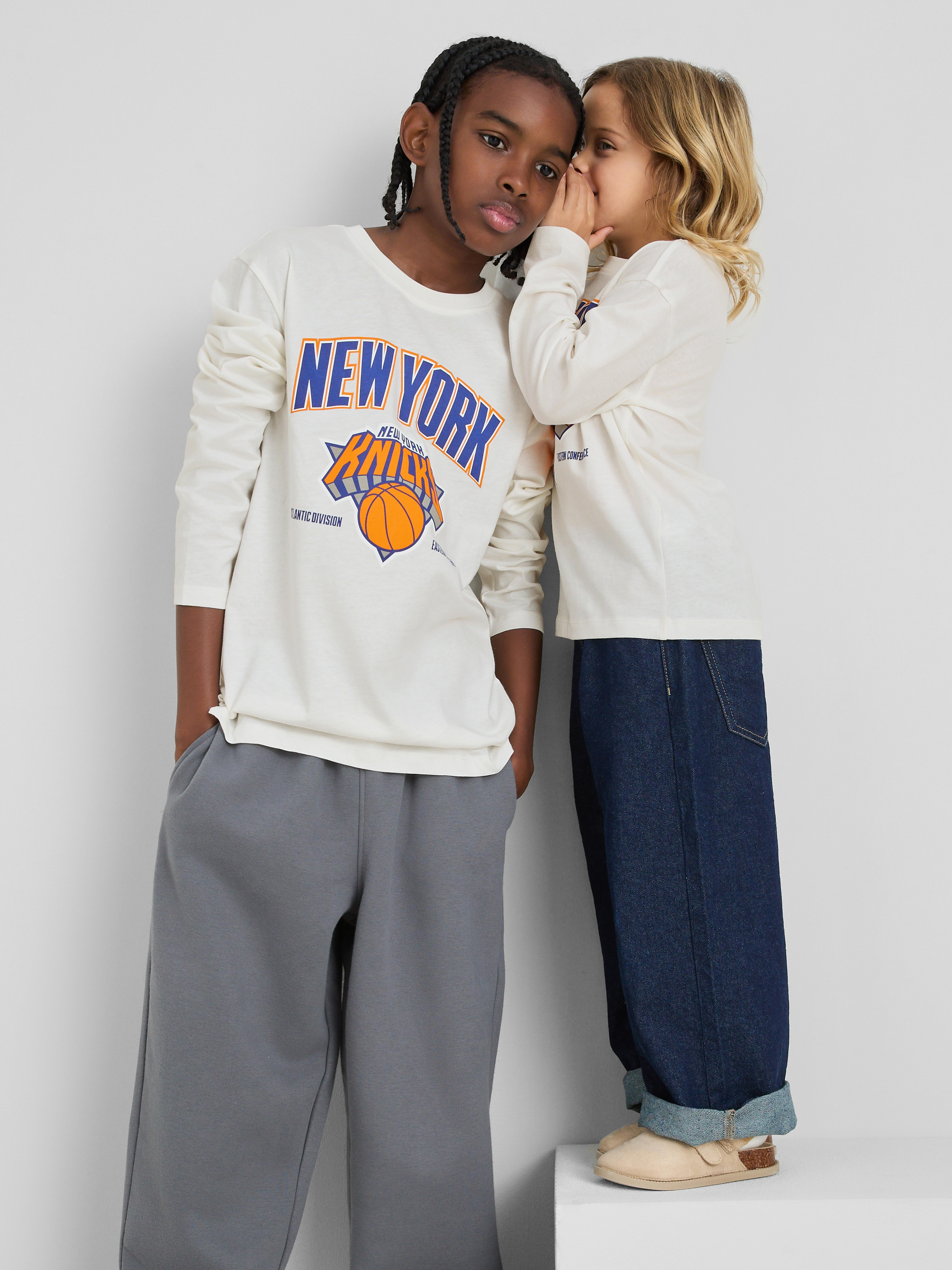 1-14yrs | NBA New York Knicks Pure Cotton T-Shirt