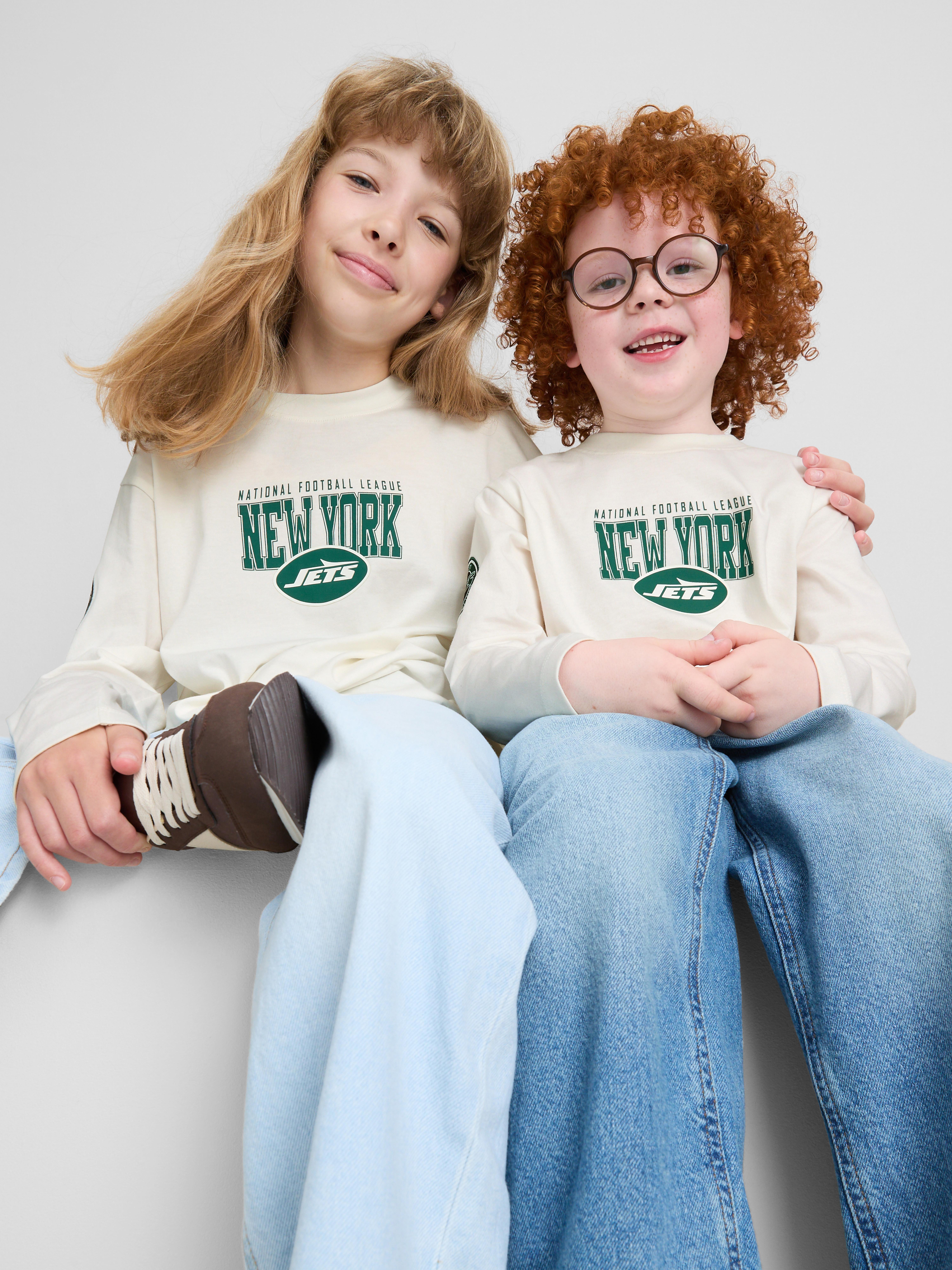 1-14yrs | NFL New York Jets Pure Cotton T-Shirt