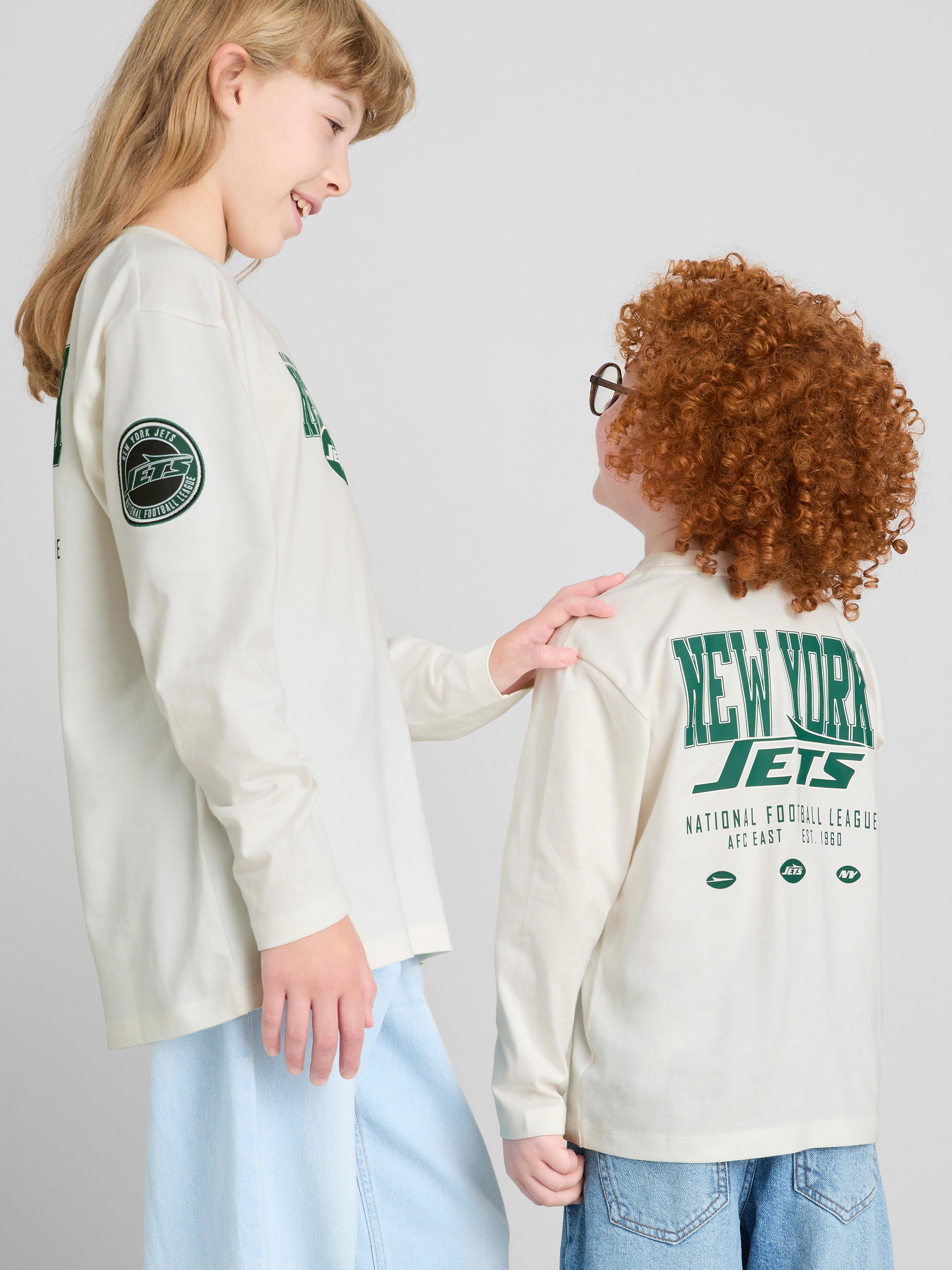 1-14yrs | NFL New York Jets Pure Cotton T-Shirt