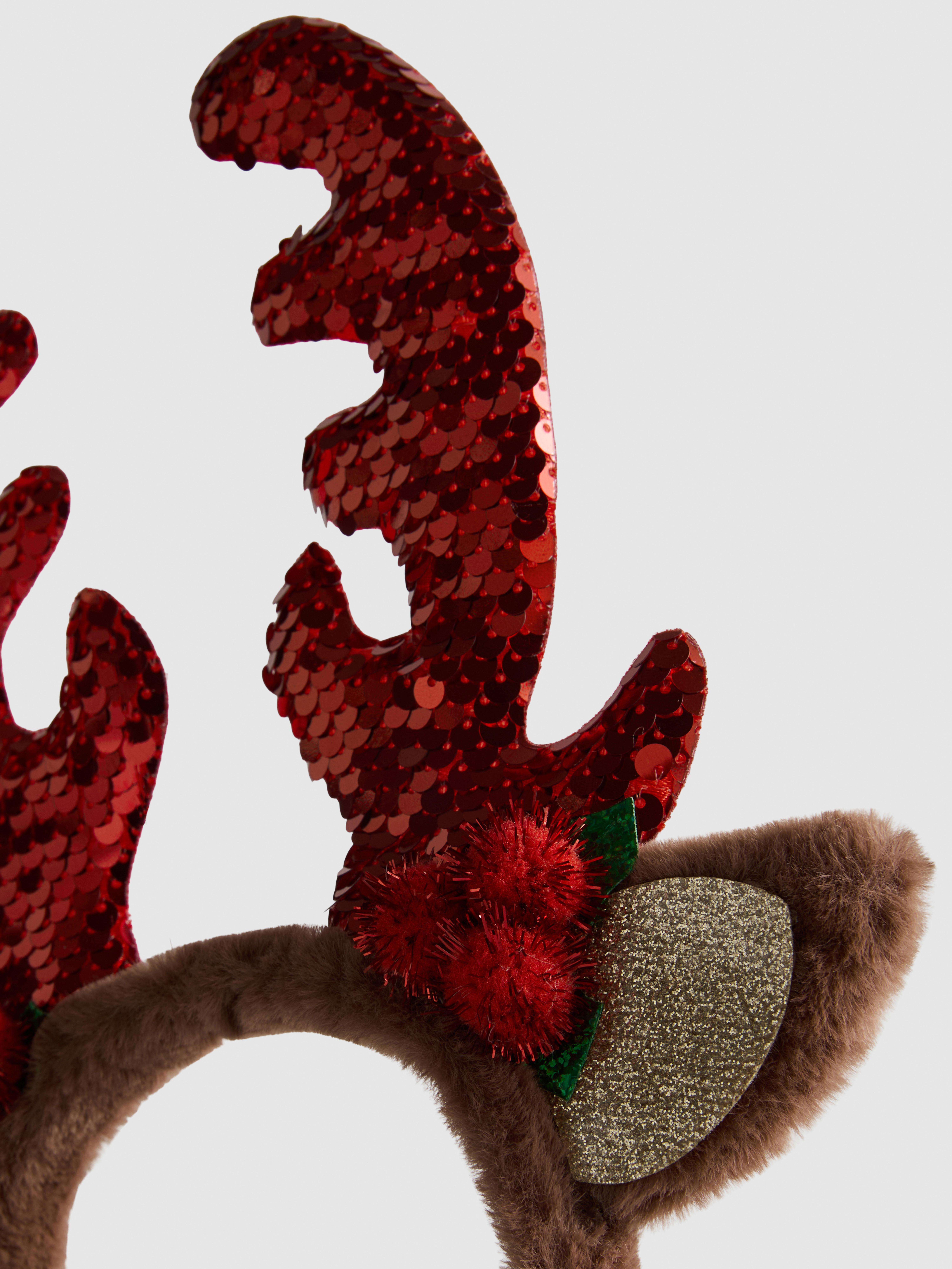 Sequin Reindeer Antler Headband