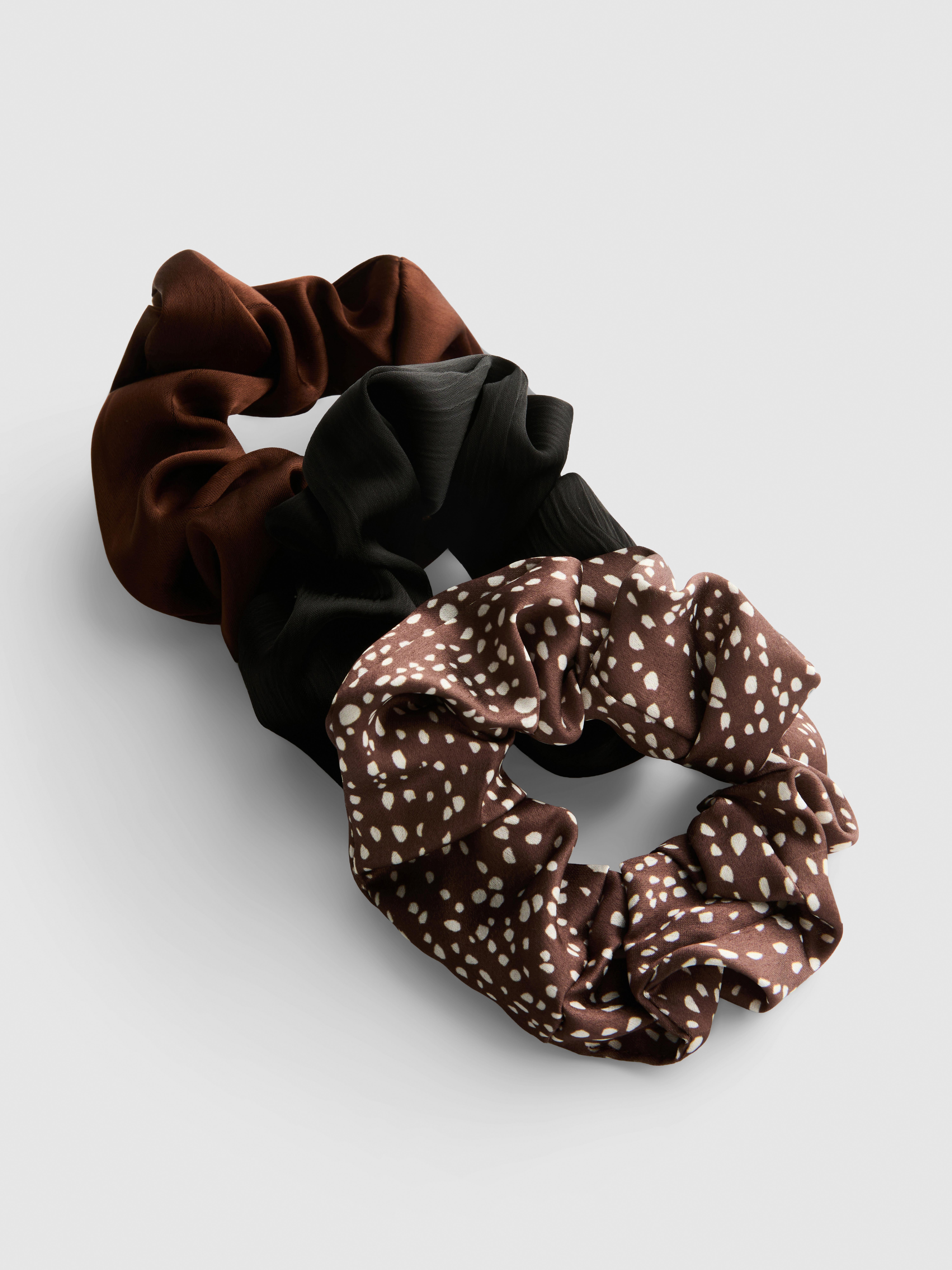3pk Oversized Satin Scrunchies