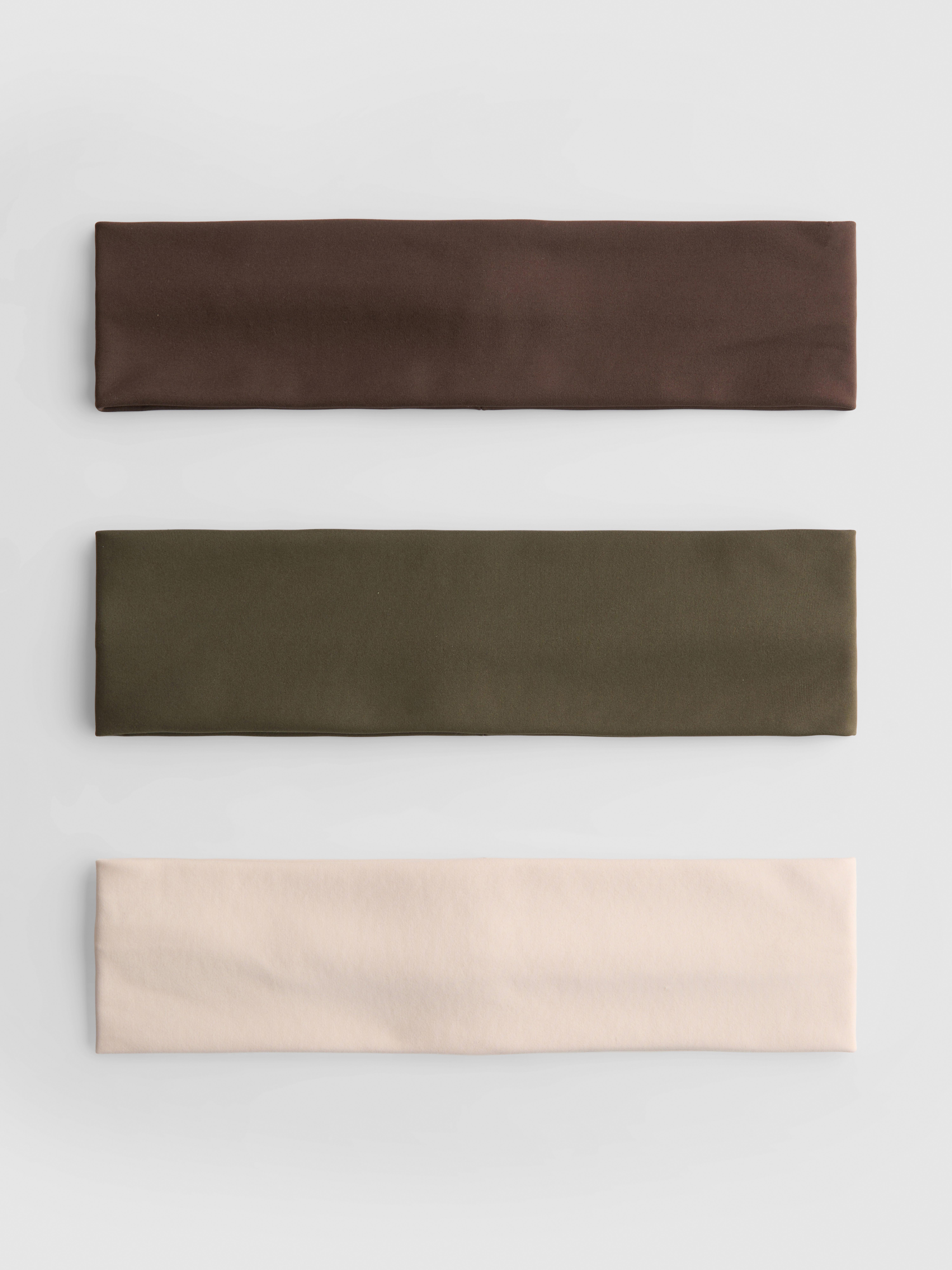 3pk Wide Fabric Headbands