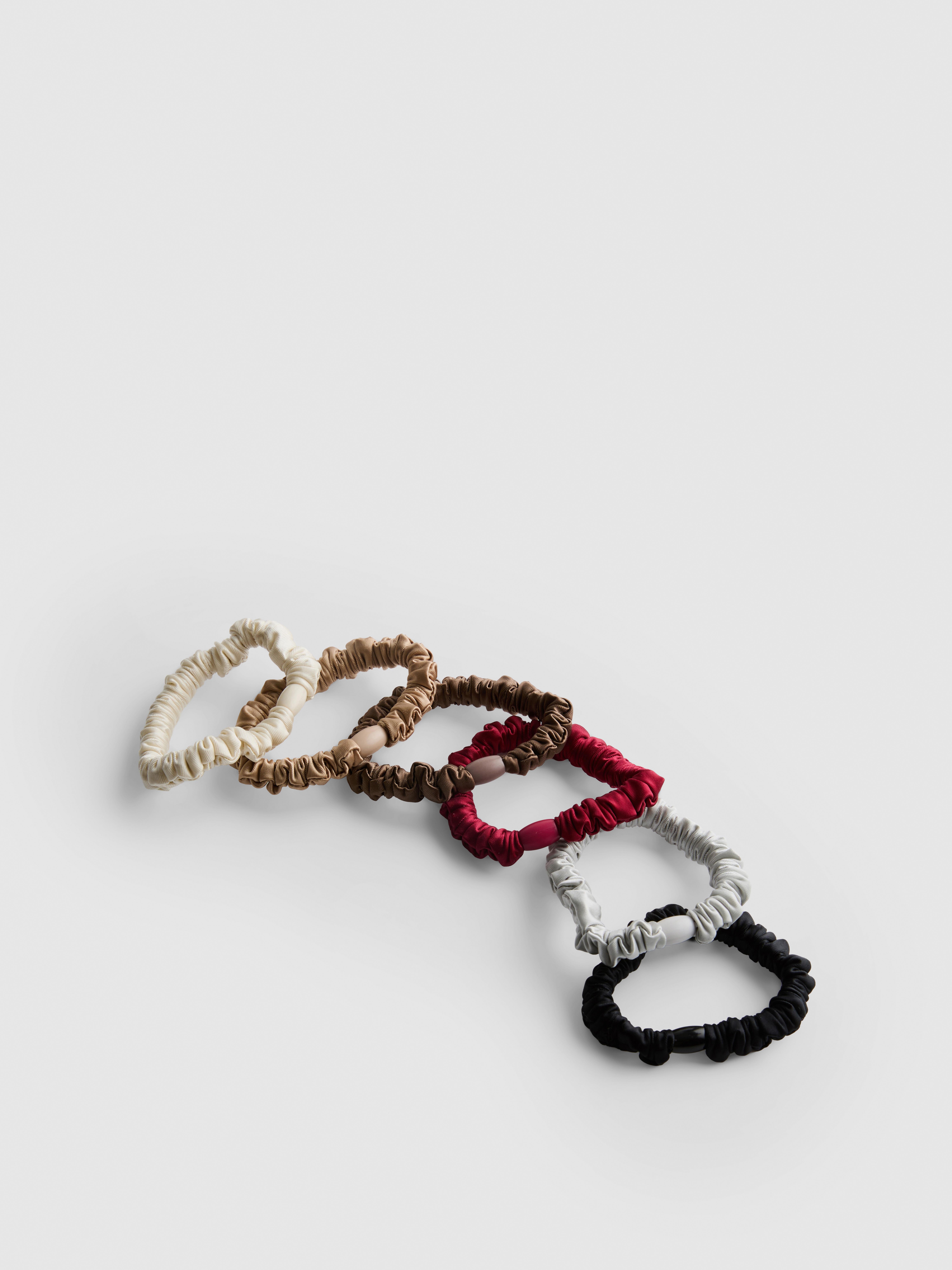 6 elastici scrunchie skinny in raso