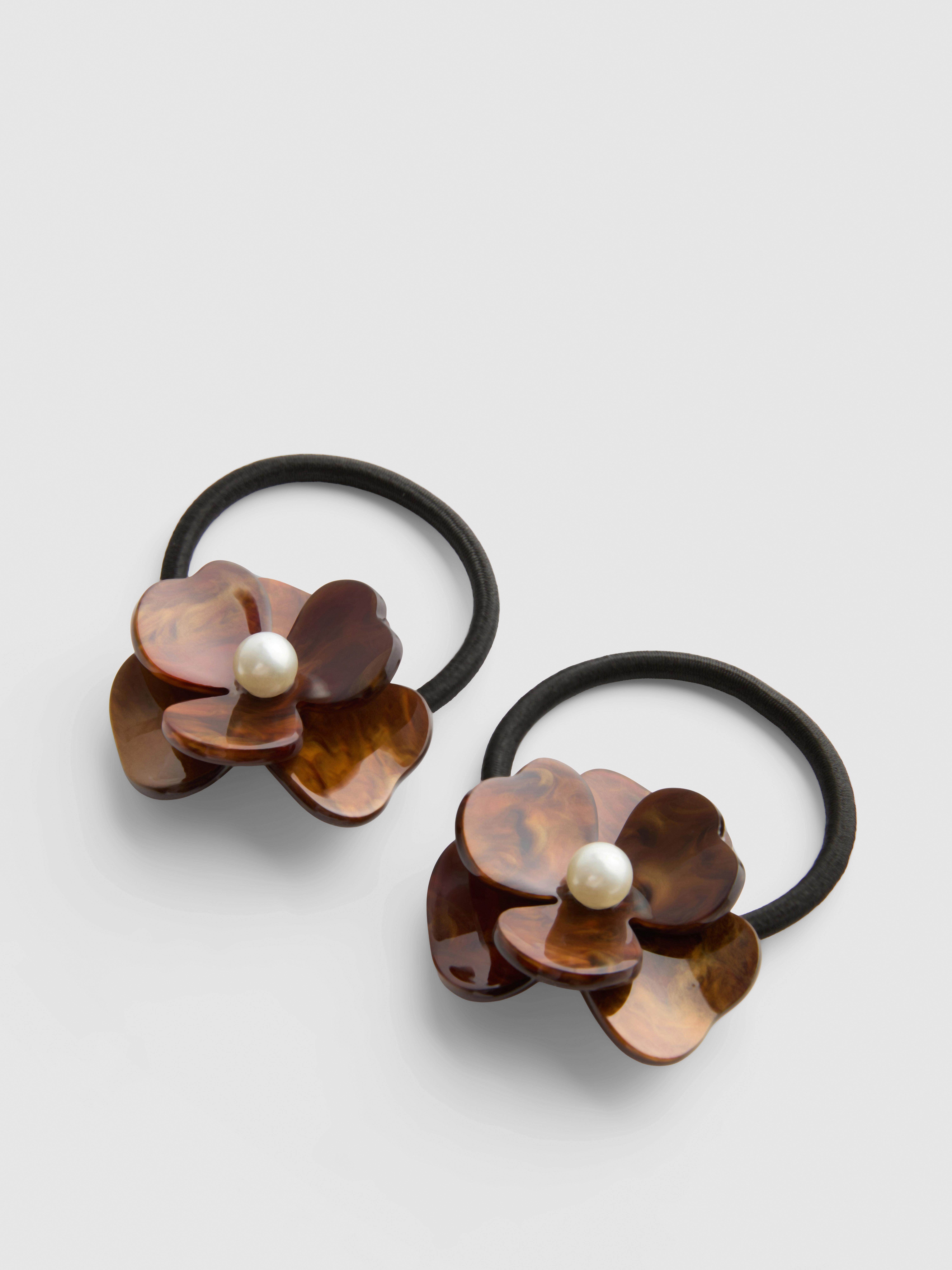 2pk Floral Hair Ties