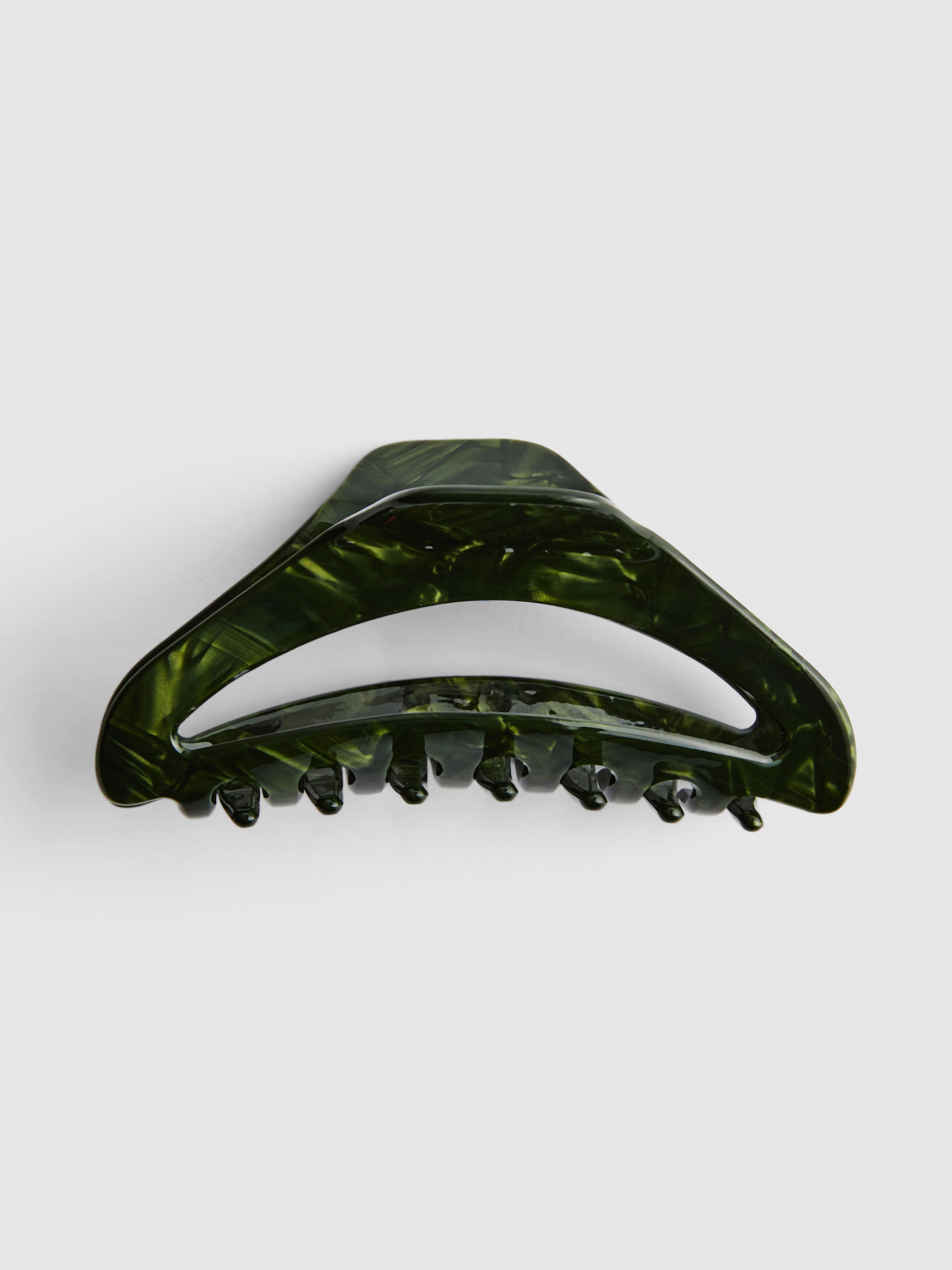 Tortoiseshell Effect Hair Claw Clip Green
