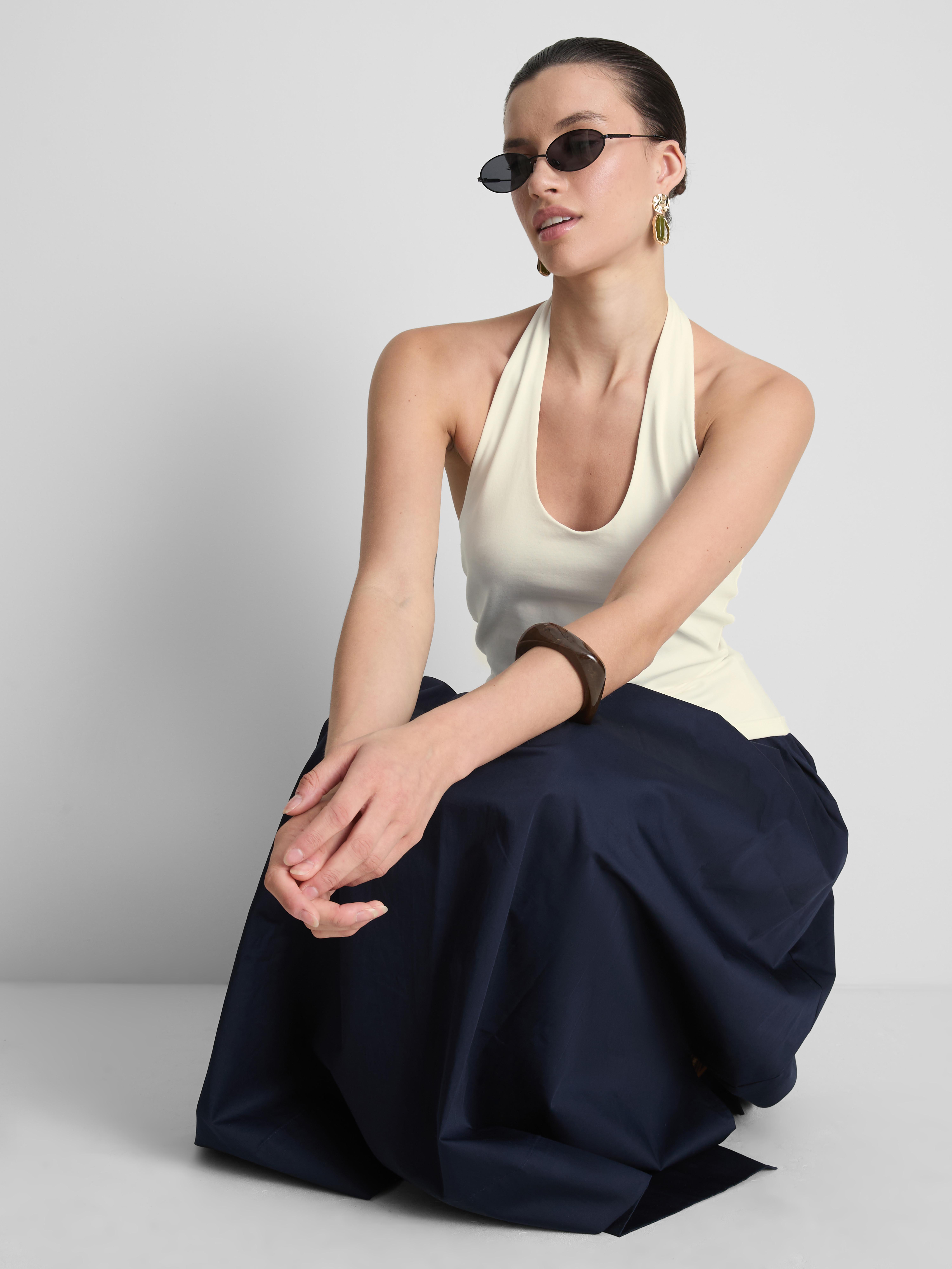 Pure Cotton Halter Neck Top