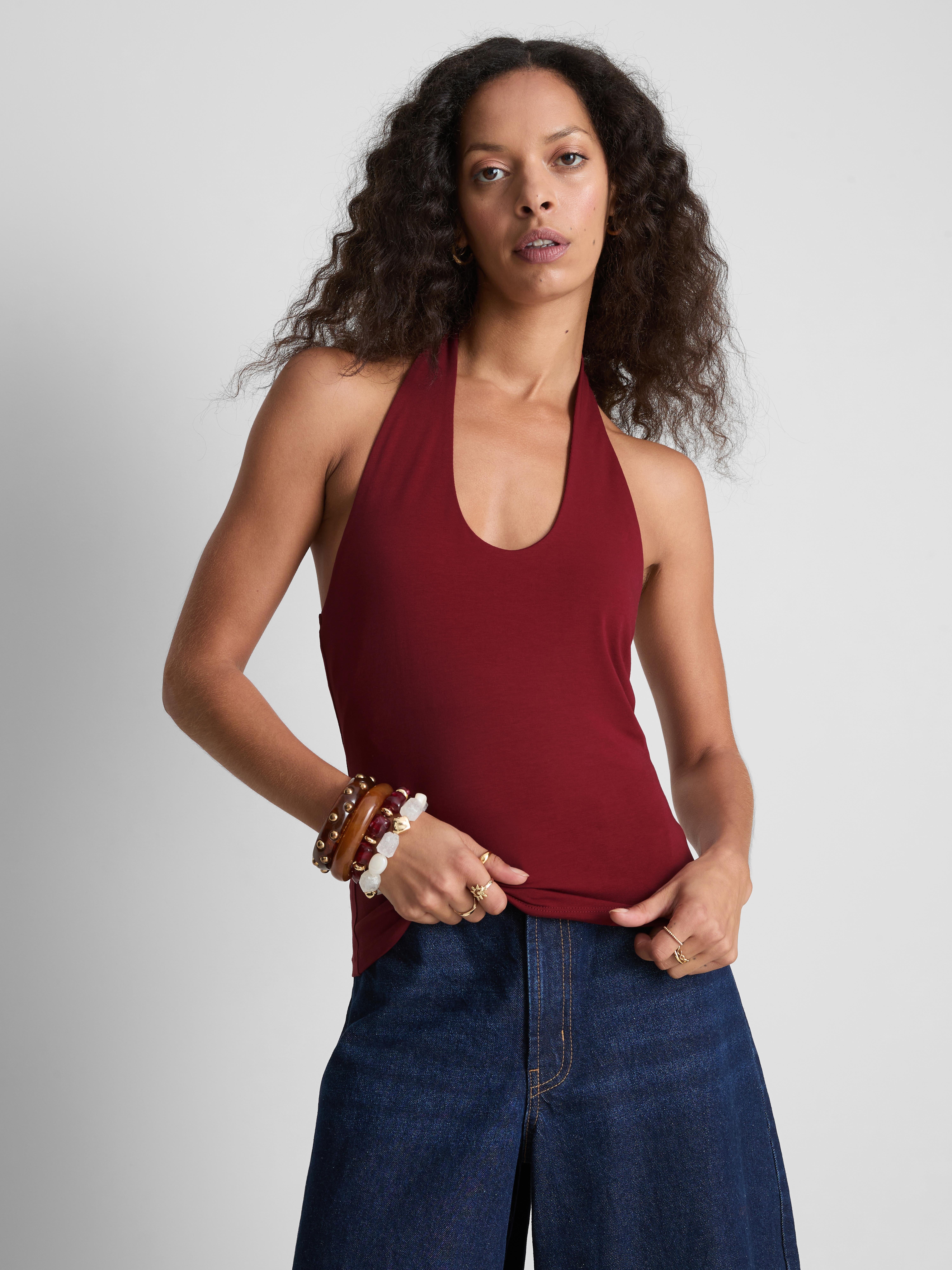 Pure Cotton Halter Neck Top