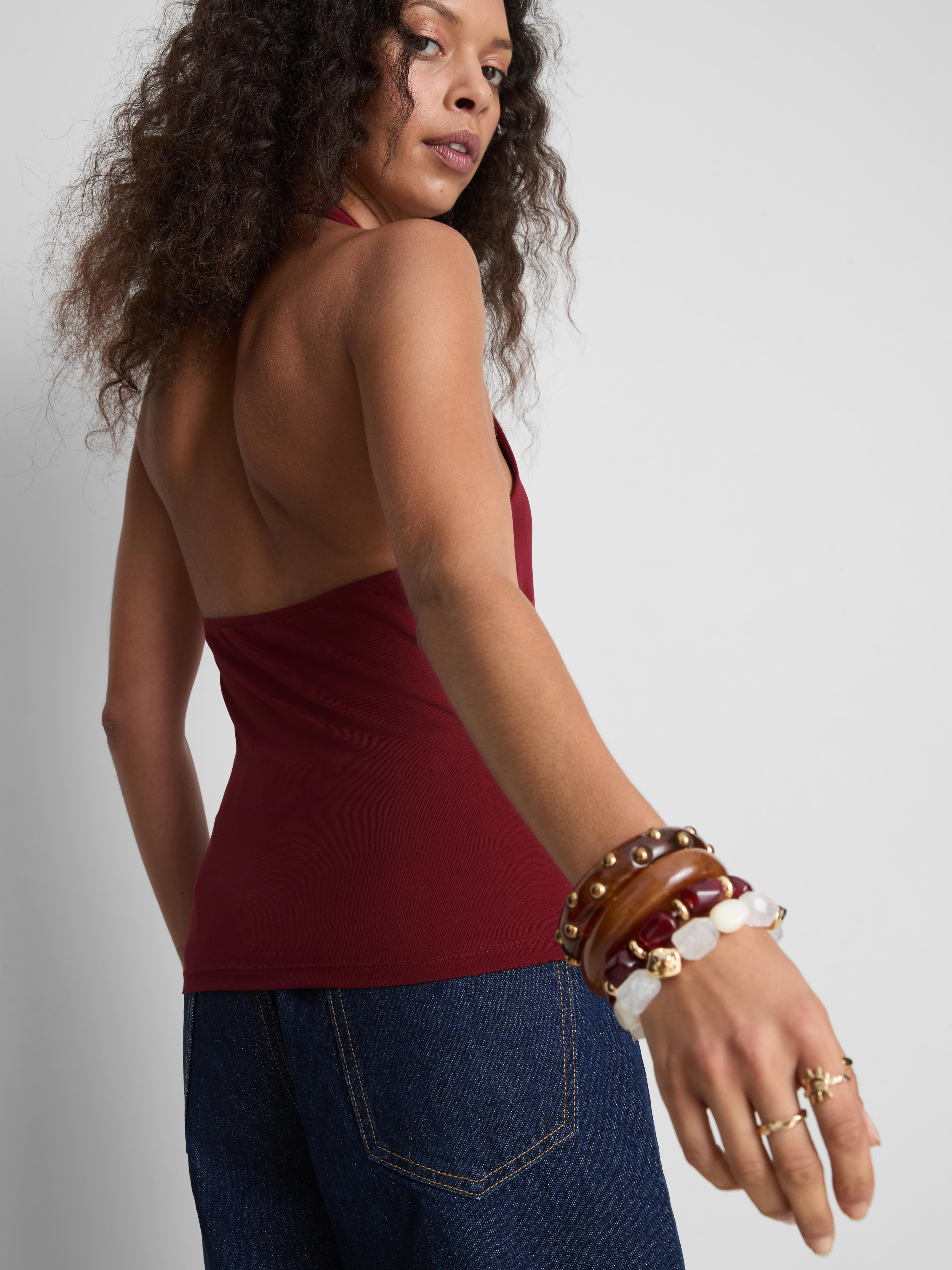 Pure Cotton Halter Neck Top