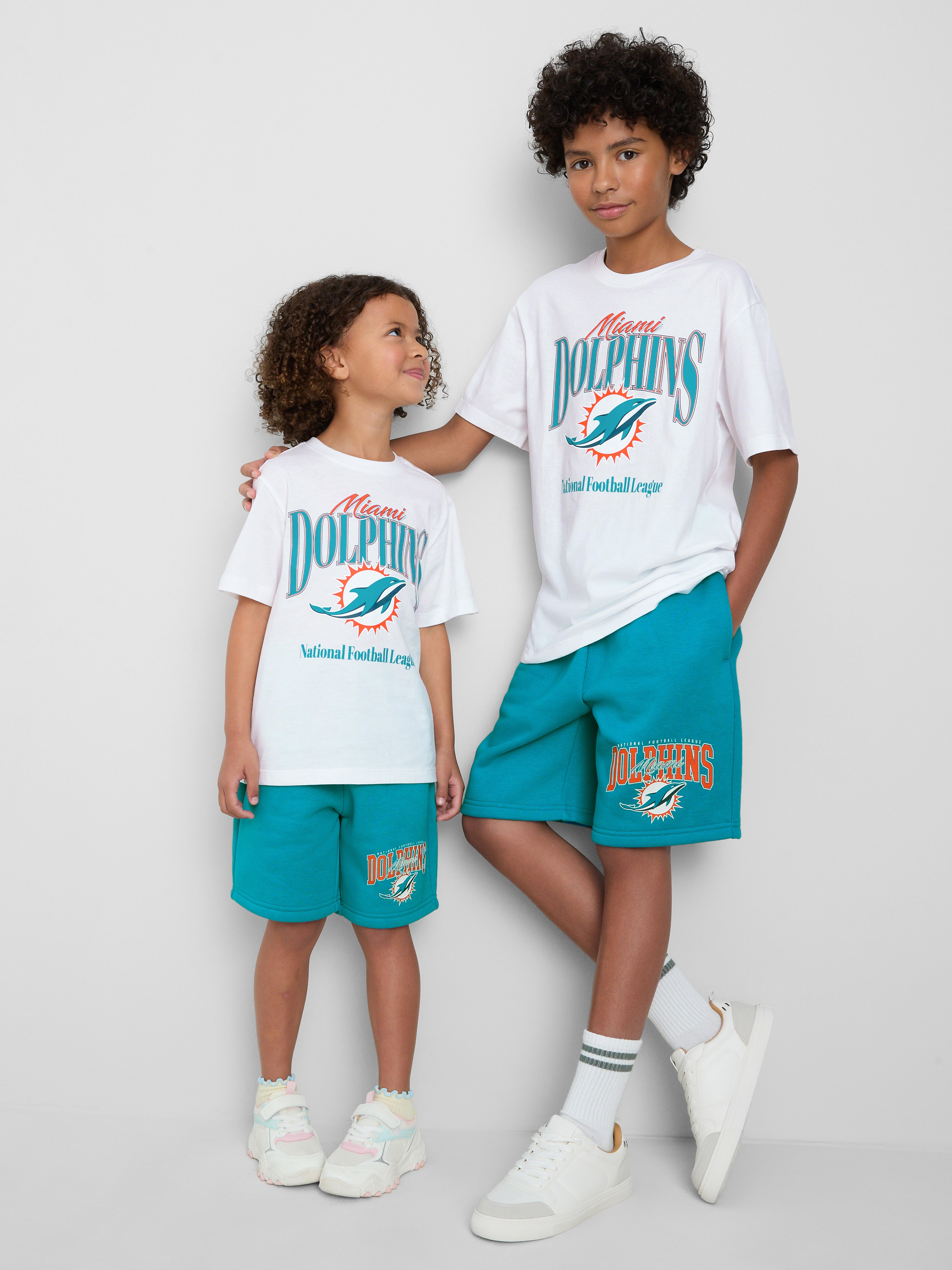1-14yrs | NFL Miami Dolphins Cotton-Rich Shorts