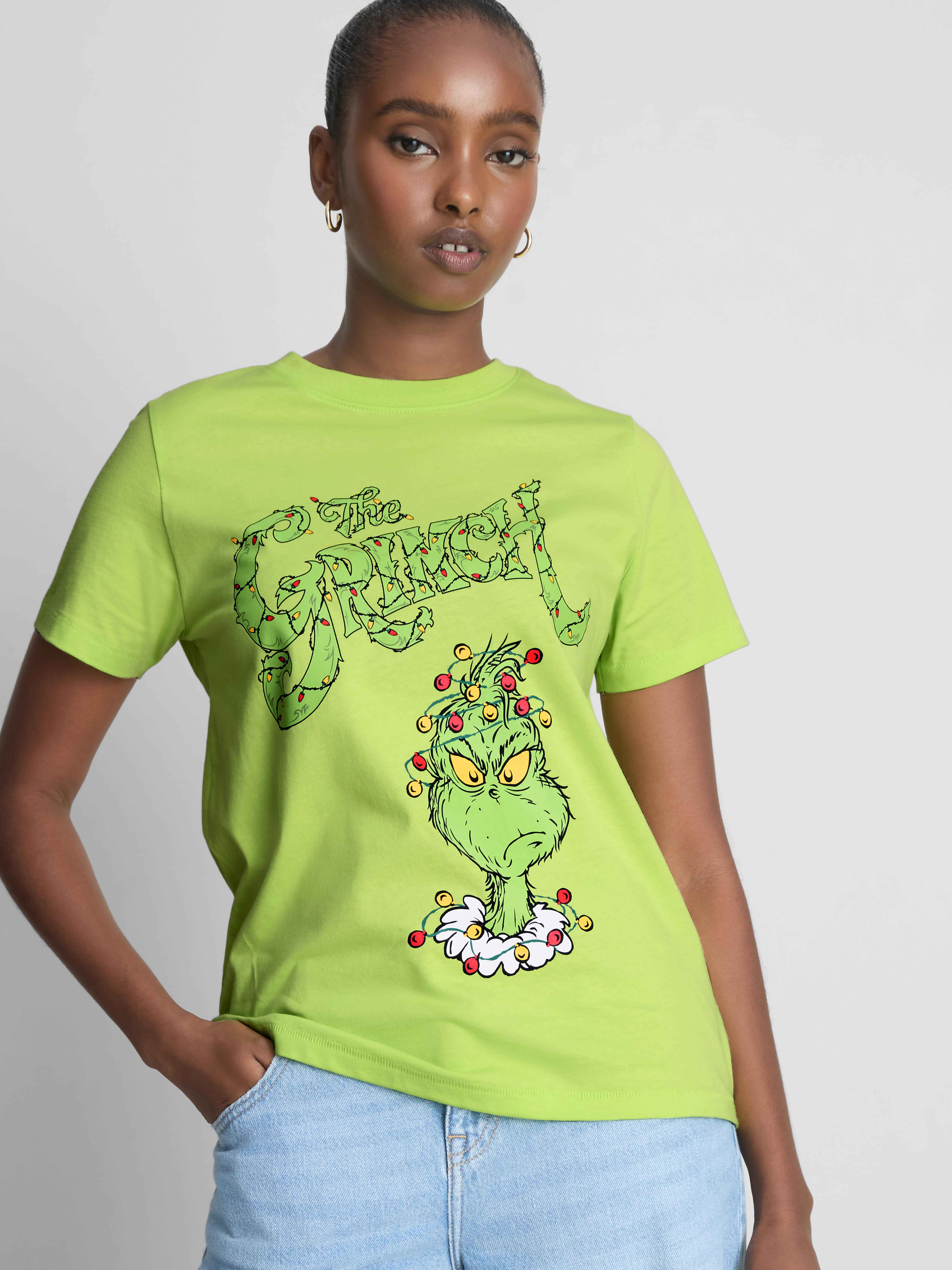 The Grinch Pure Cotton Christmas Graphic Tee