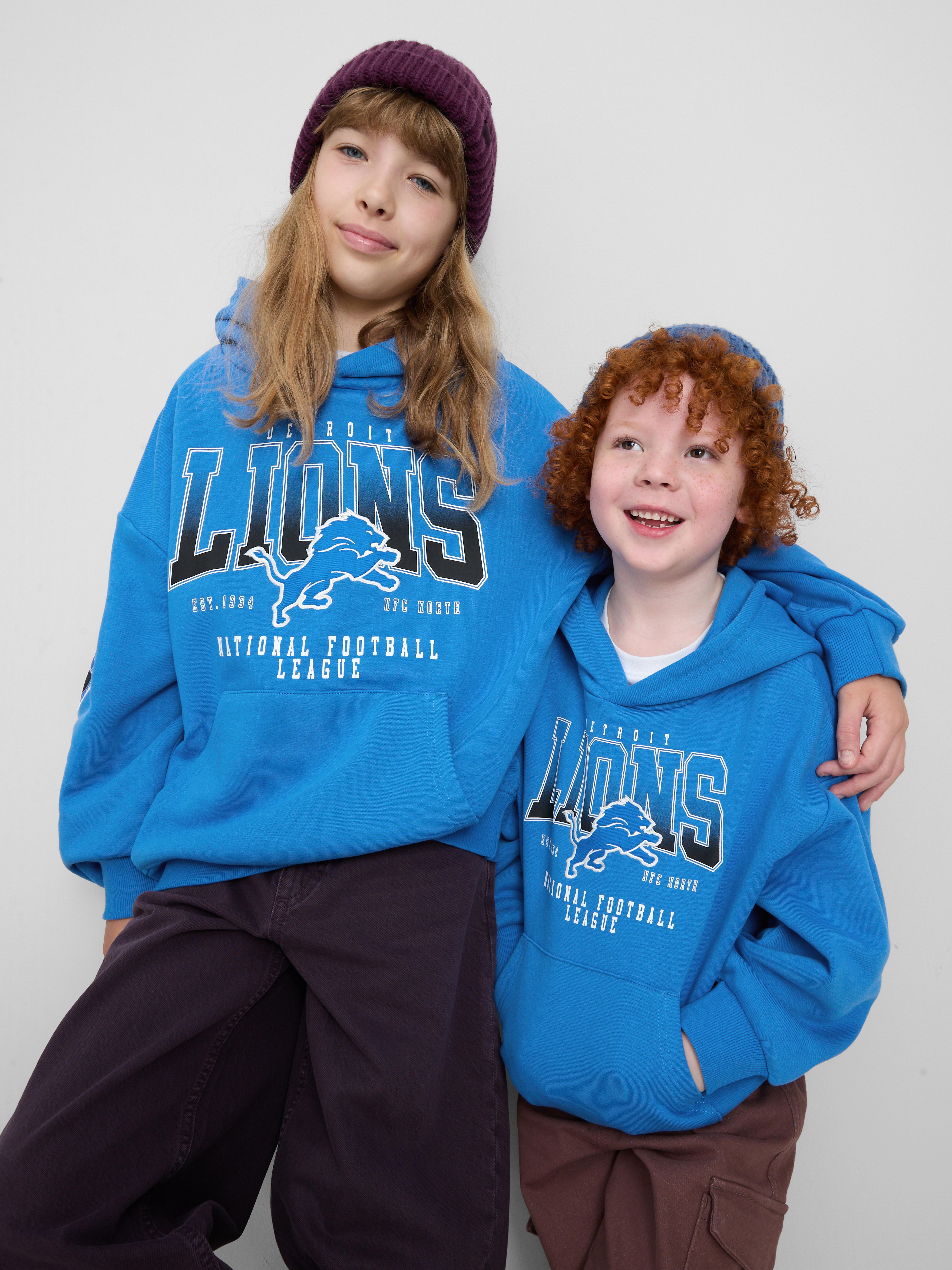 1-14yrs | NFL Detroit Lions Cotton-Rich Hoodie