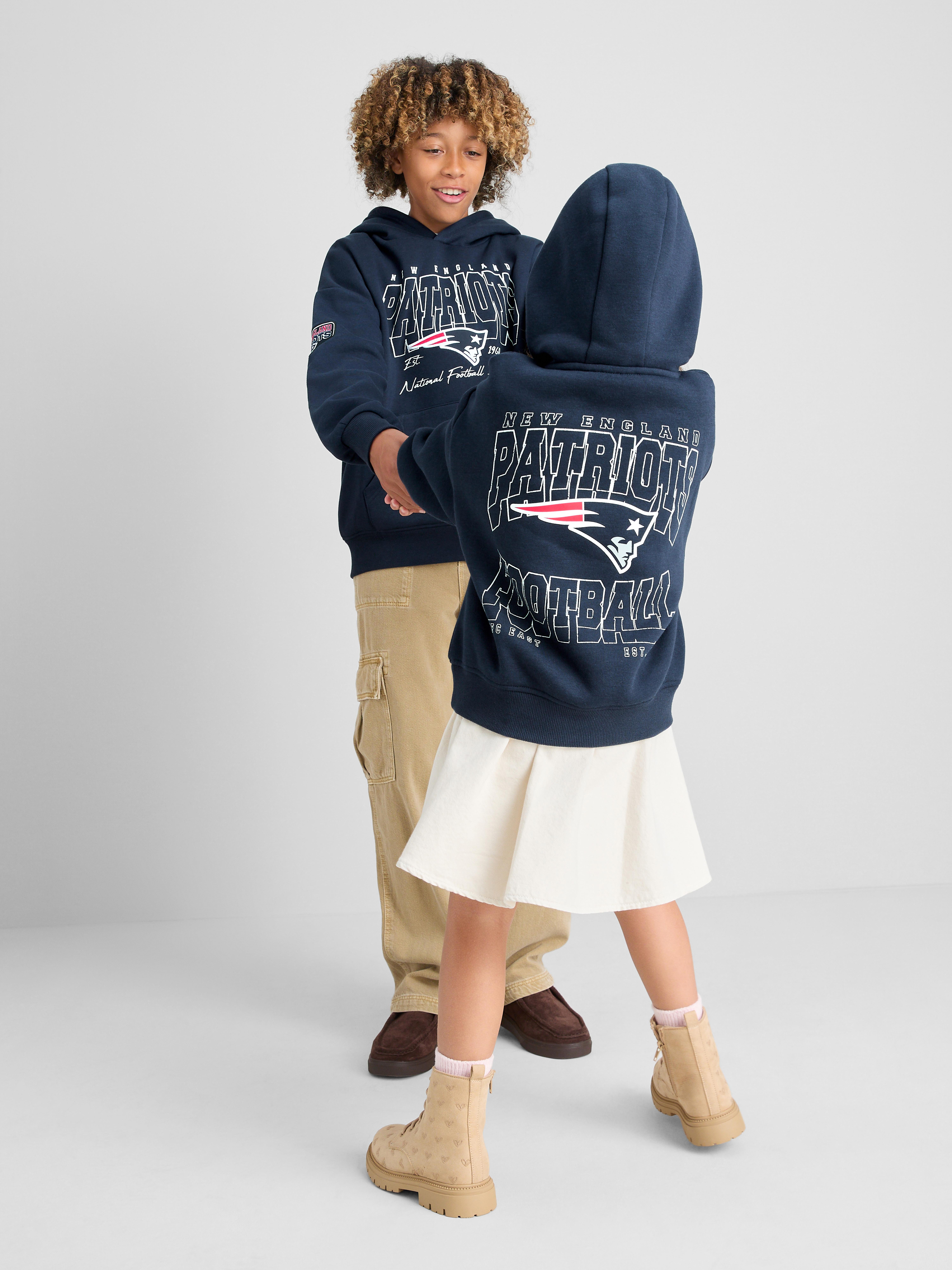 1-14yrs | NFL New England Patriots Cotton-Rich Hoodie