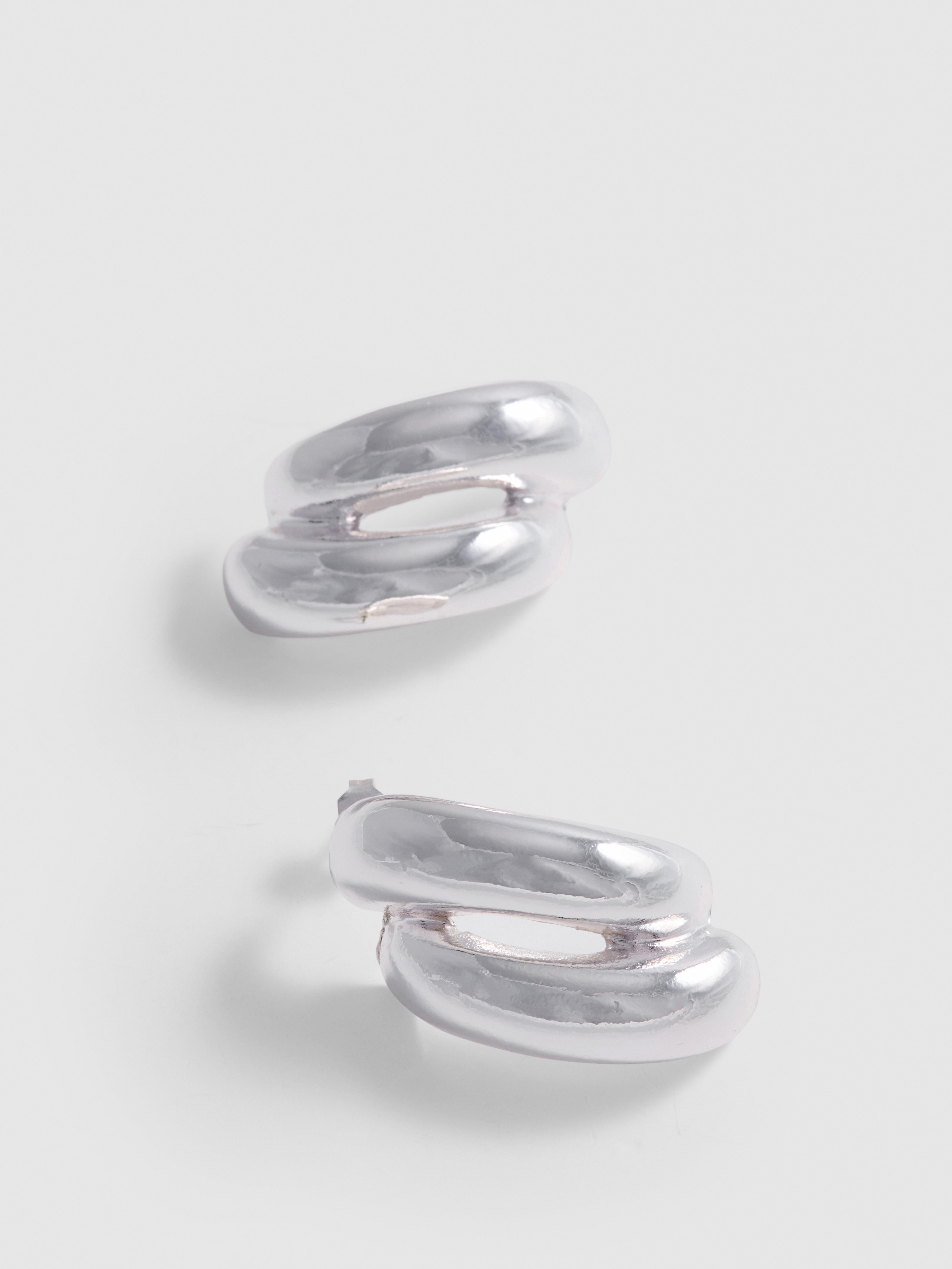 Sculpted Double Hoop Earrings
