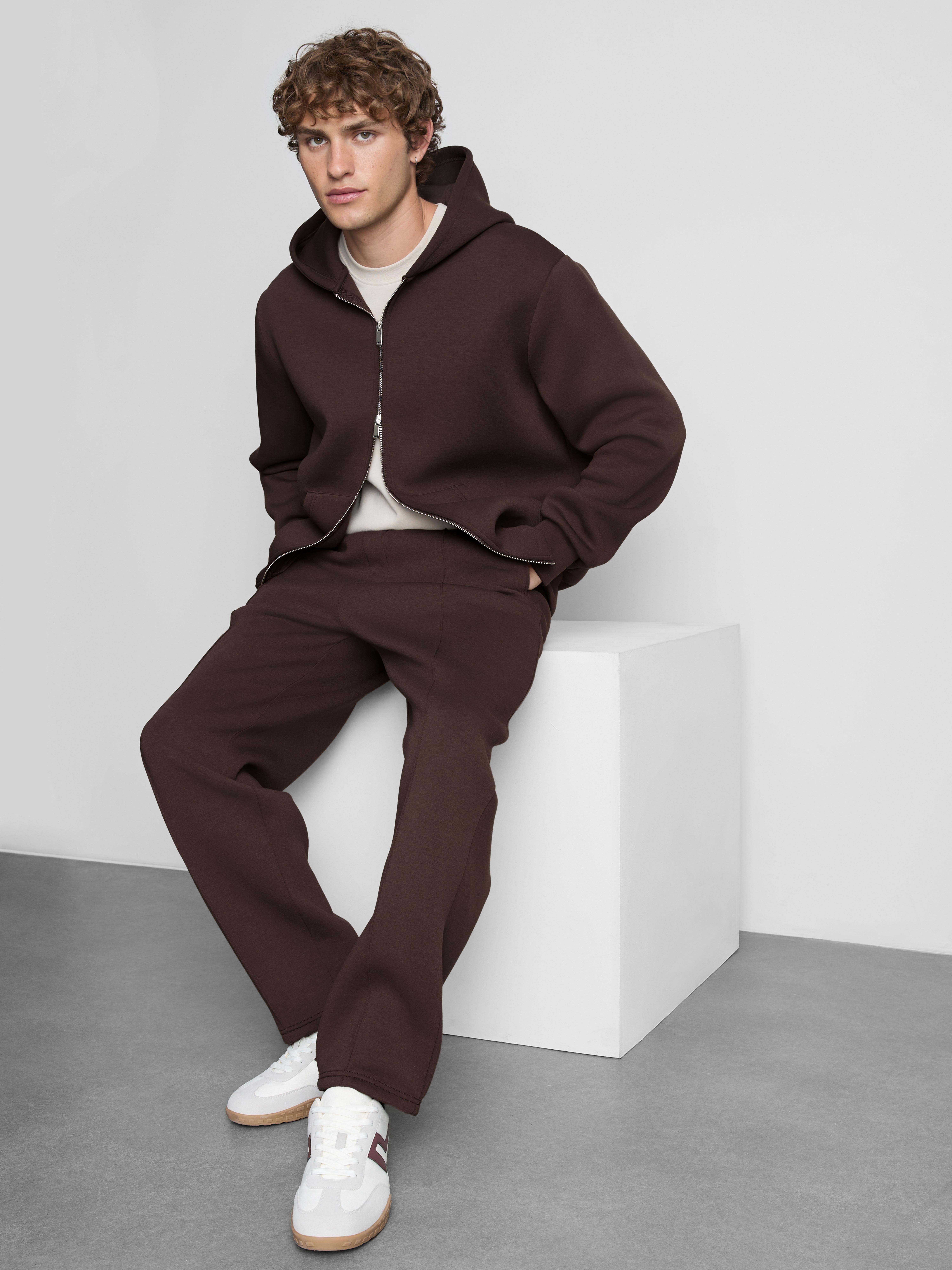 Mens Brown Tapered Scuba Joggers | Primark