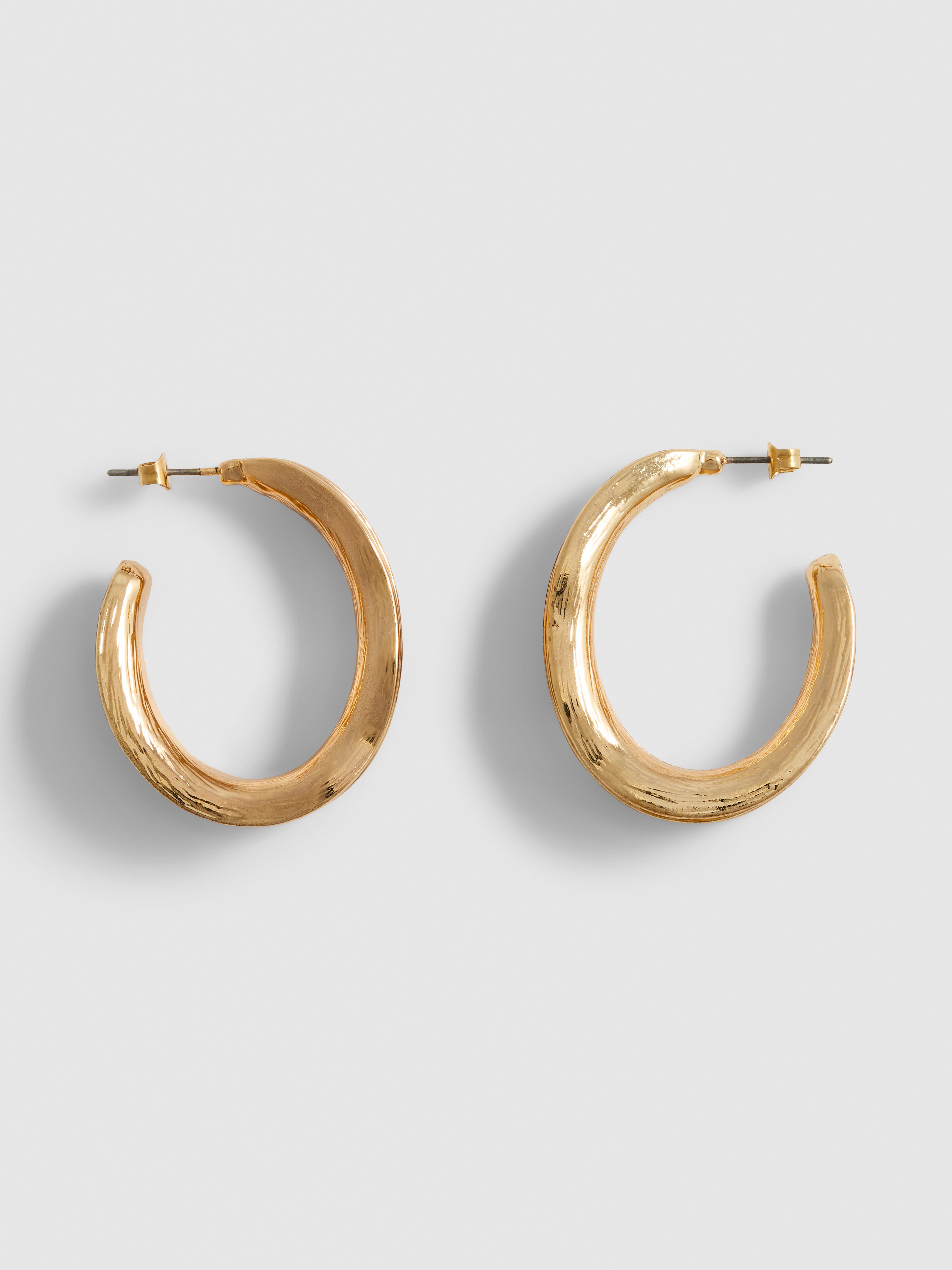 Textured Twisted Hoop Earrings