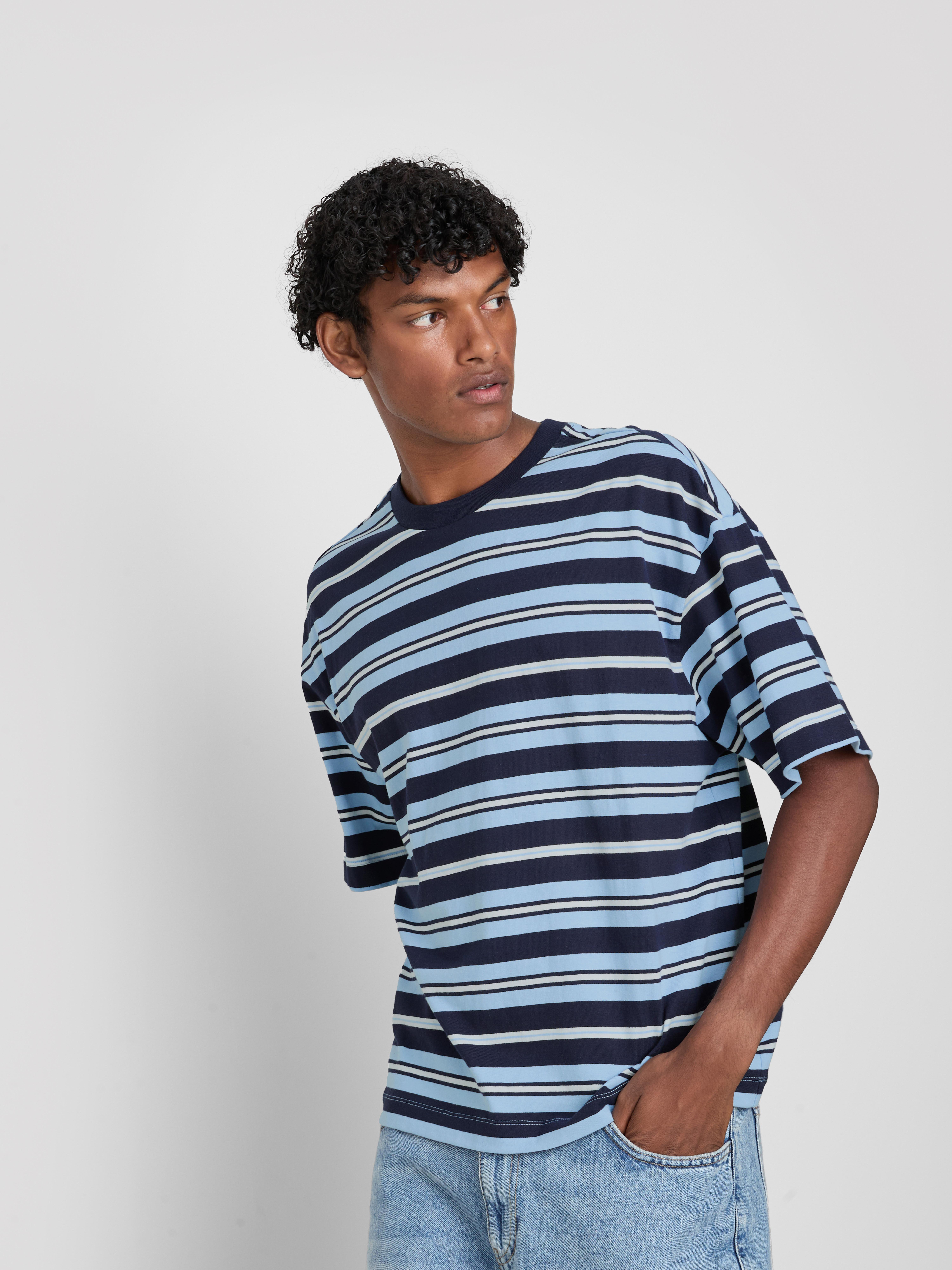 Pure Cotton Striped Boxy T-Shirt