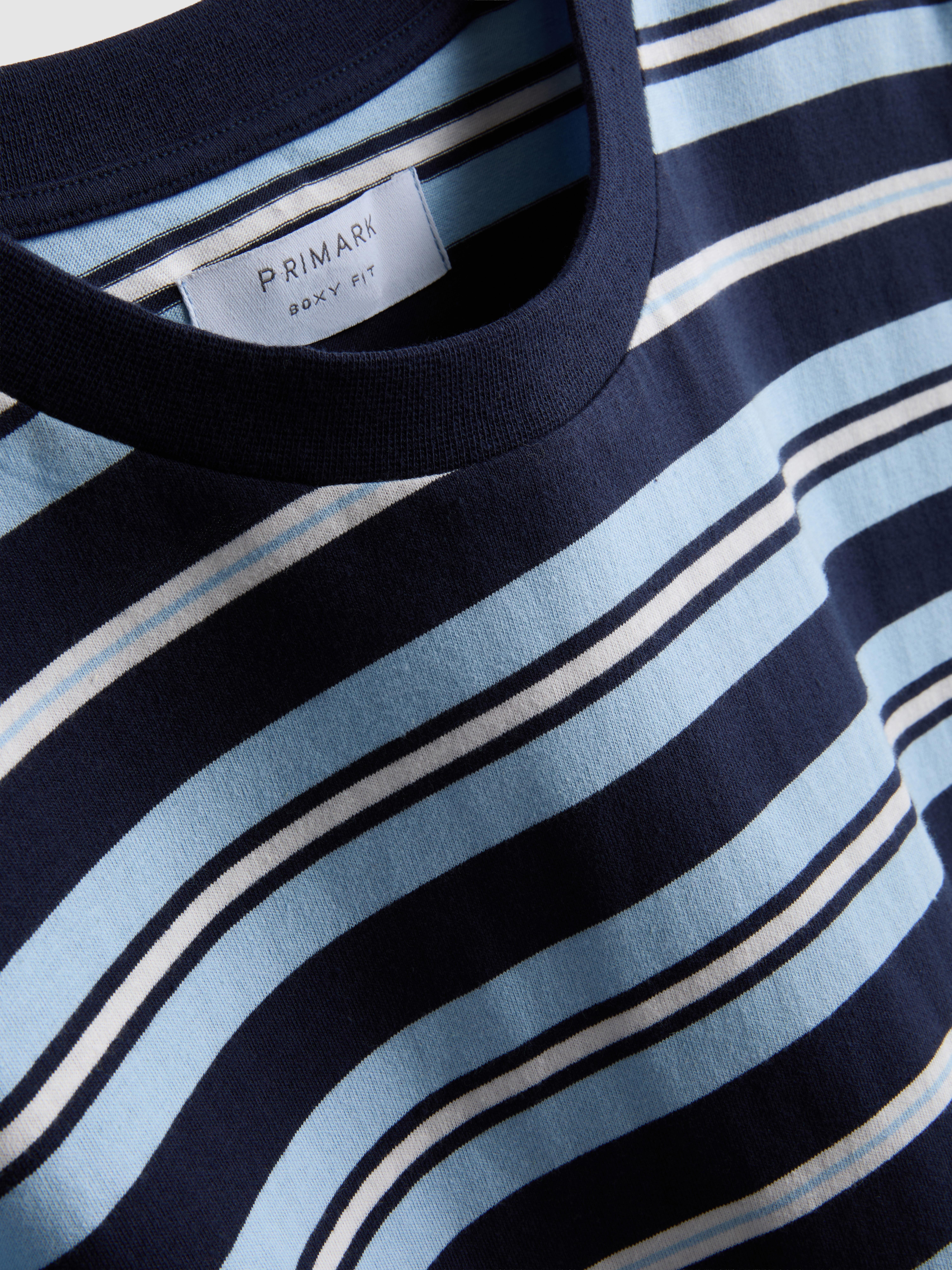 Pure Cotton Striped Boxy T-Shirt