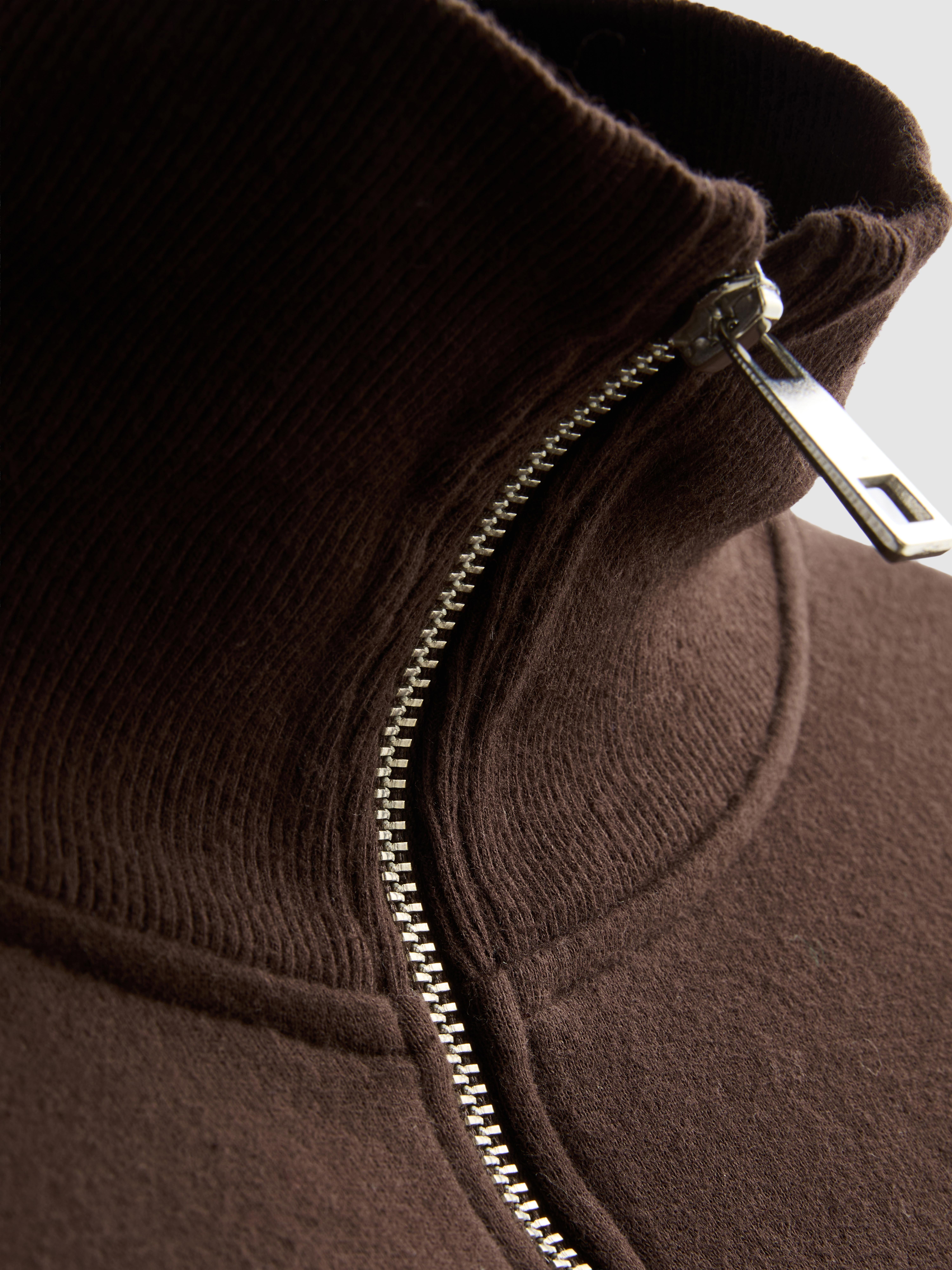 Cotton Blend Half-Zip Sweatshirt