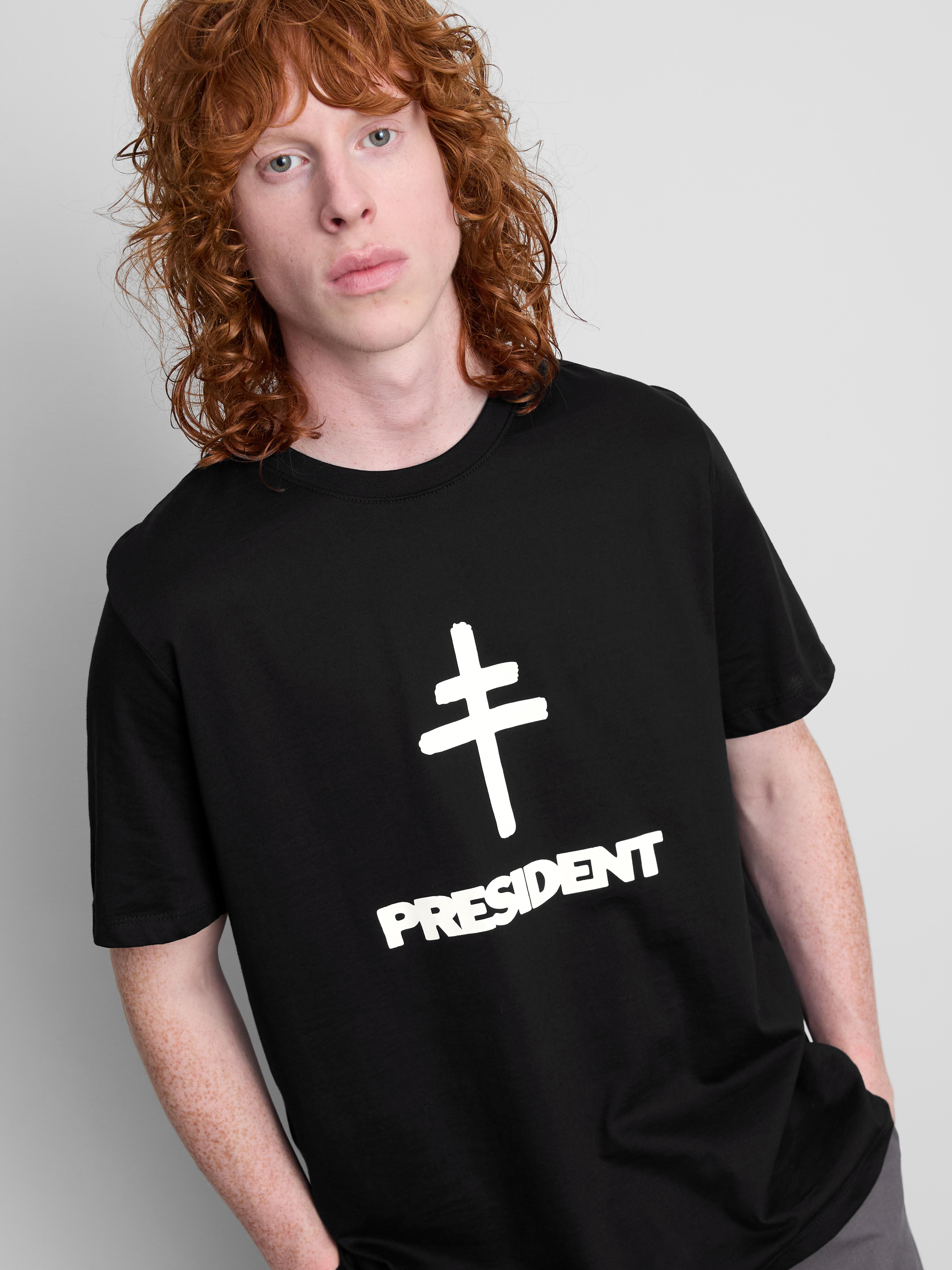Pure Cotton President Graphic Band T-Shirt