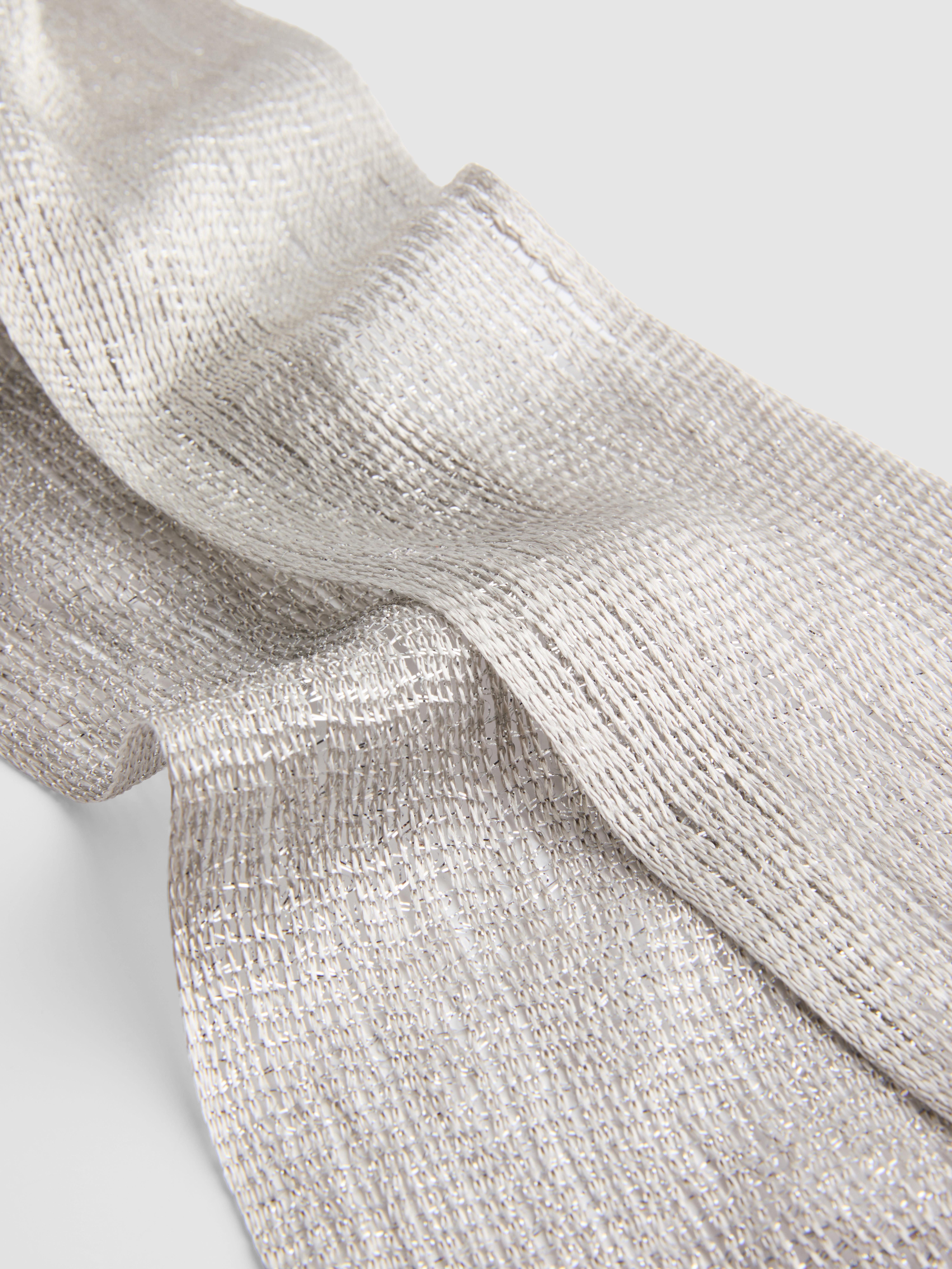 Metallic Thread Fringe Scarf