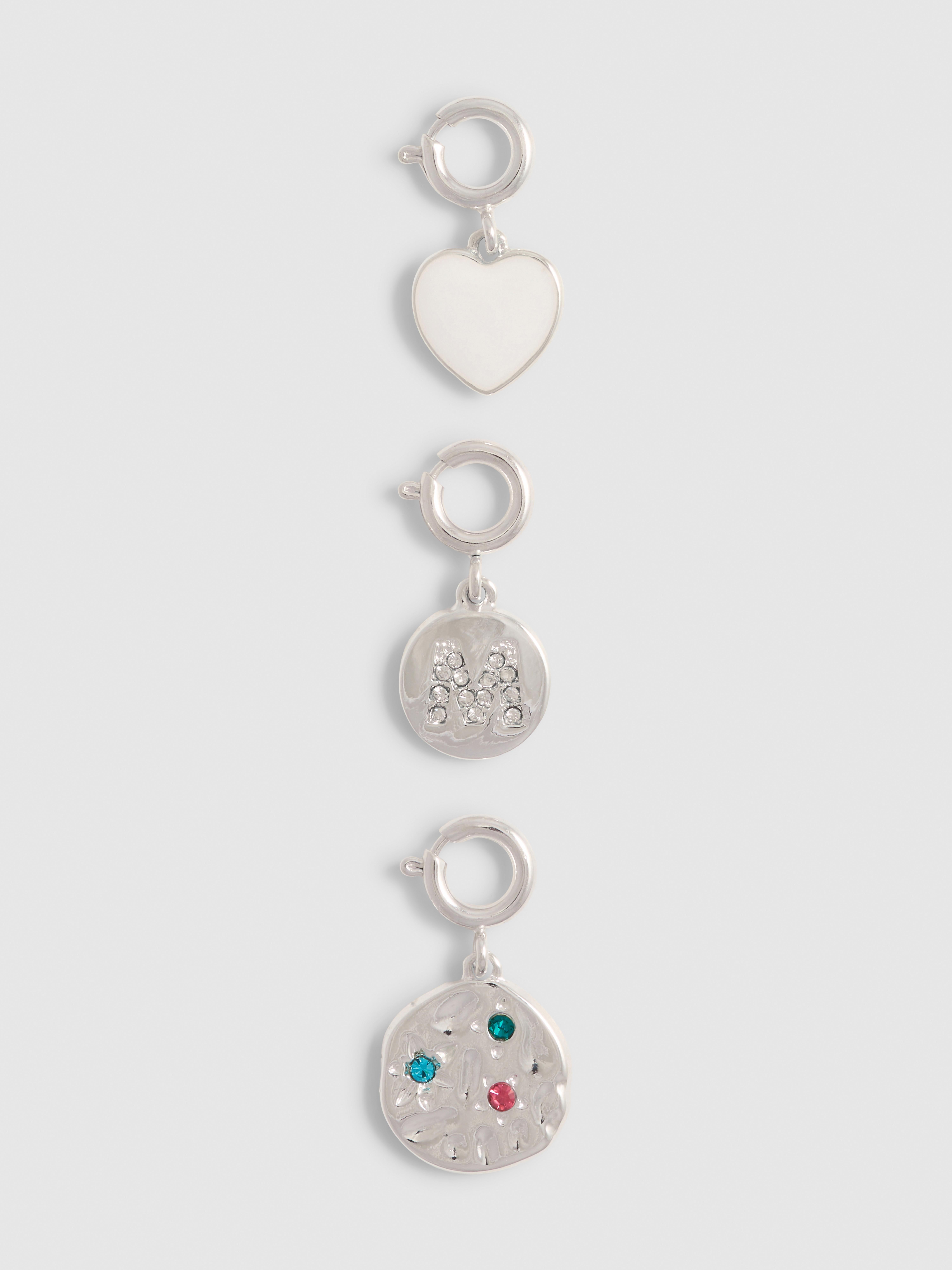 3pk Initial Clip-On Charms