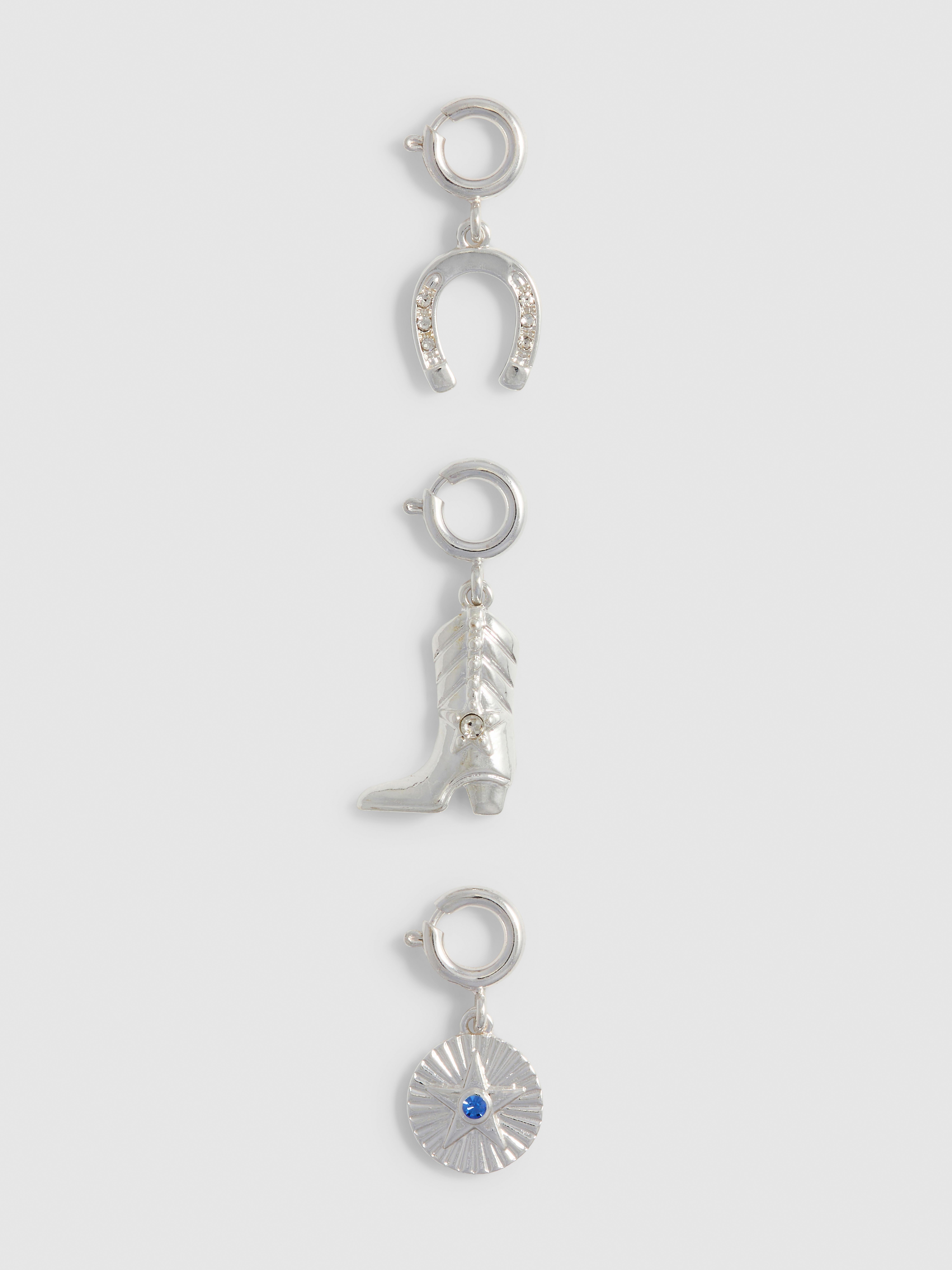 3pk Western Clip-On Charms