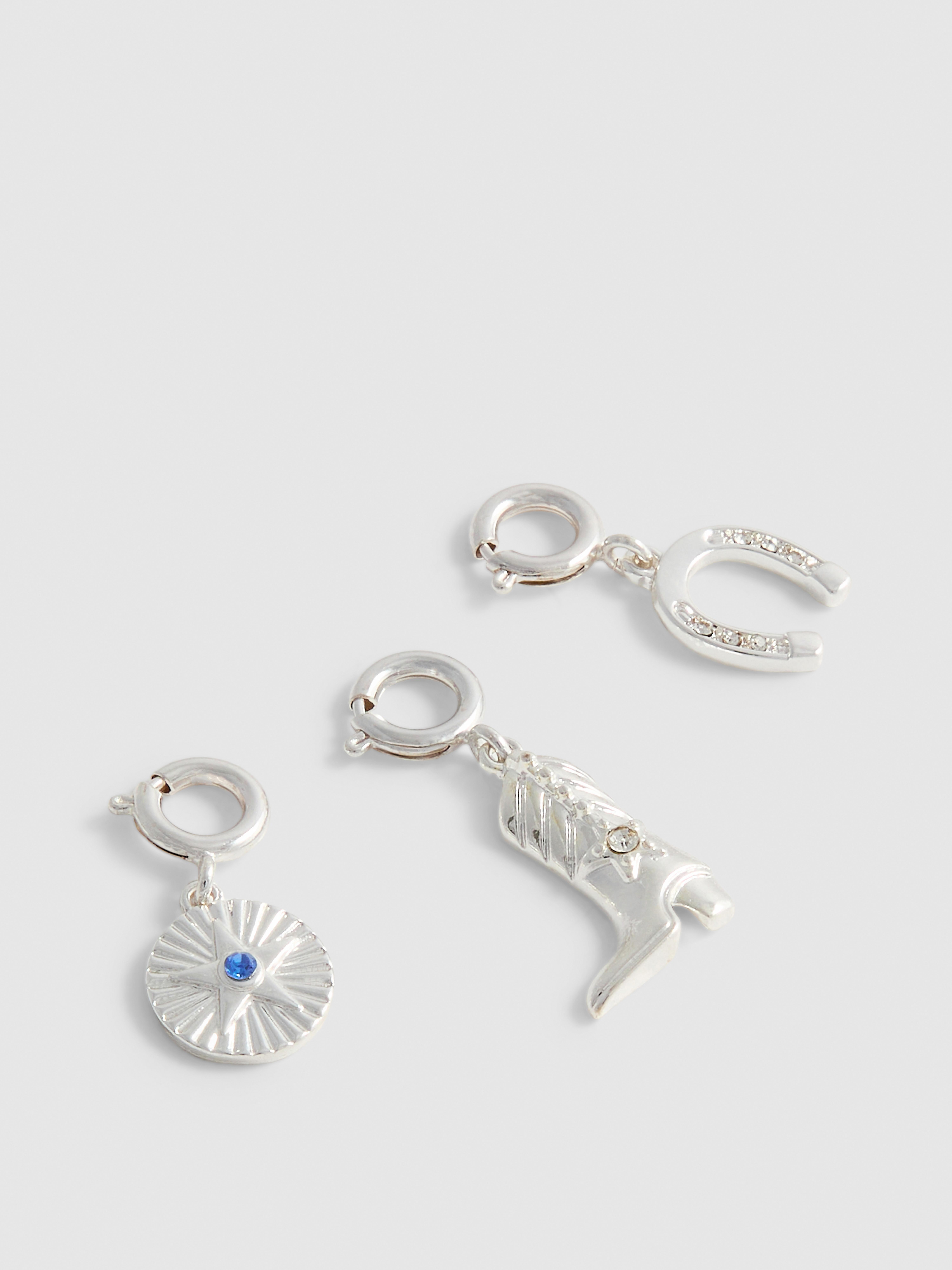 3pk Western Clip-On Charms