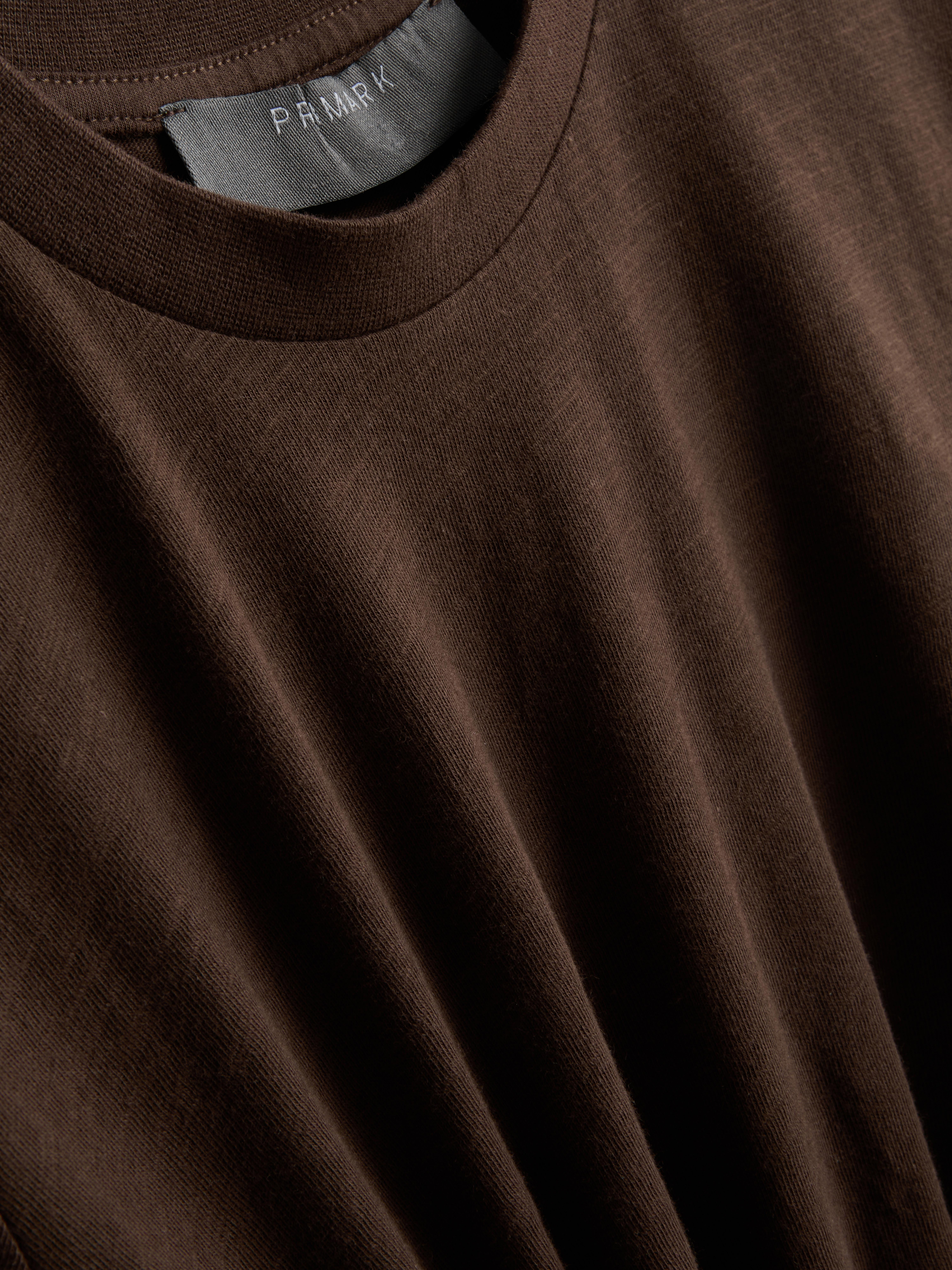 Pure Cotton Ruched Draped Short-Sleeve Tee