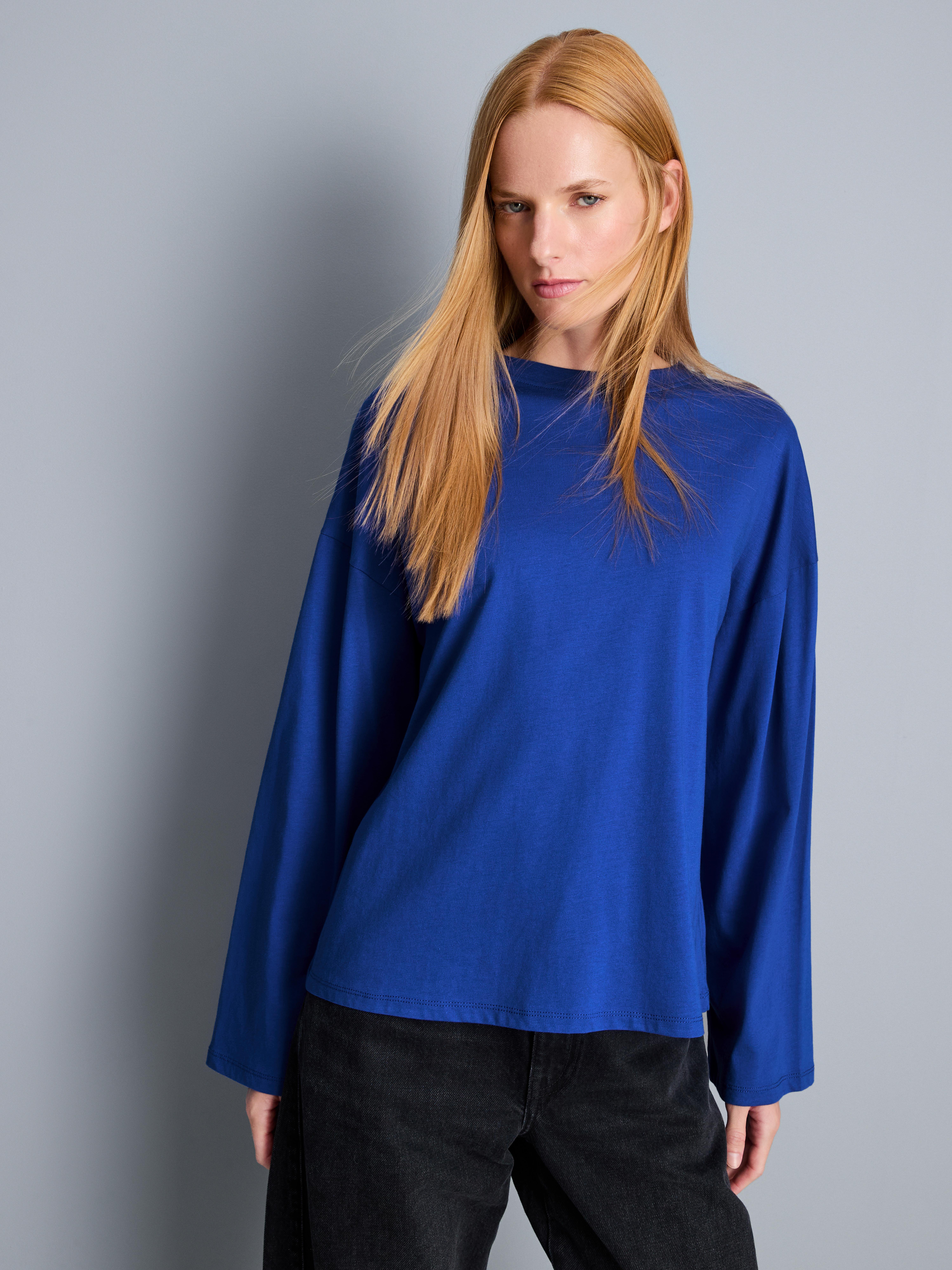 Pure Cotton Relaxed Bell Sleeve Tee