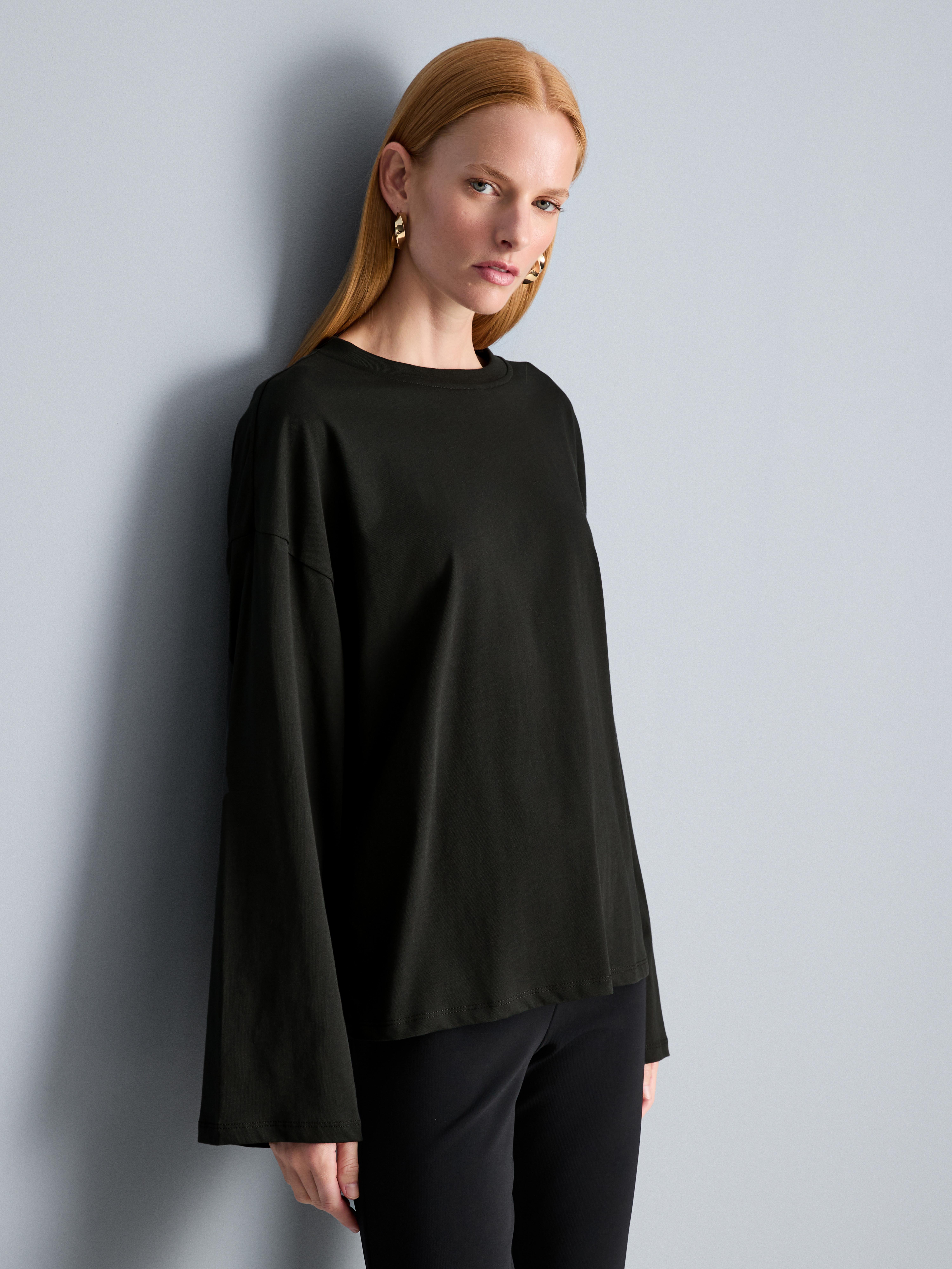Pure Cotton Relaxed Bell Sleeve Tee