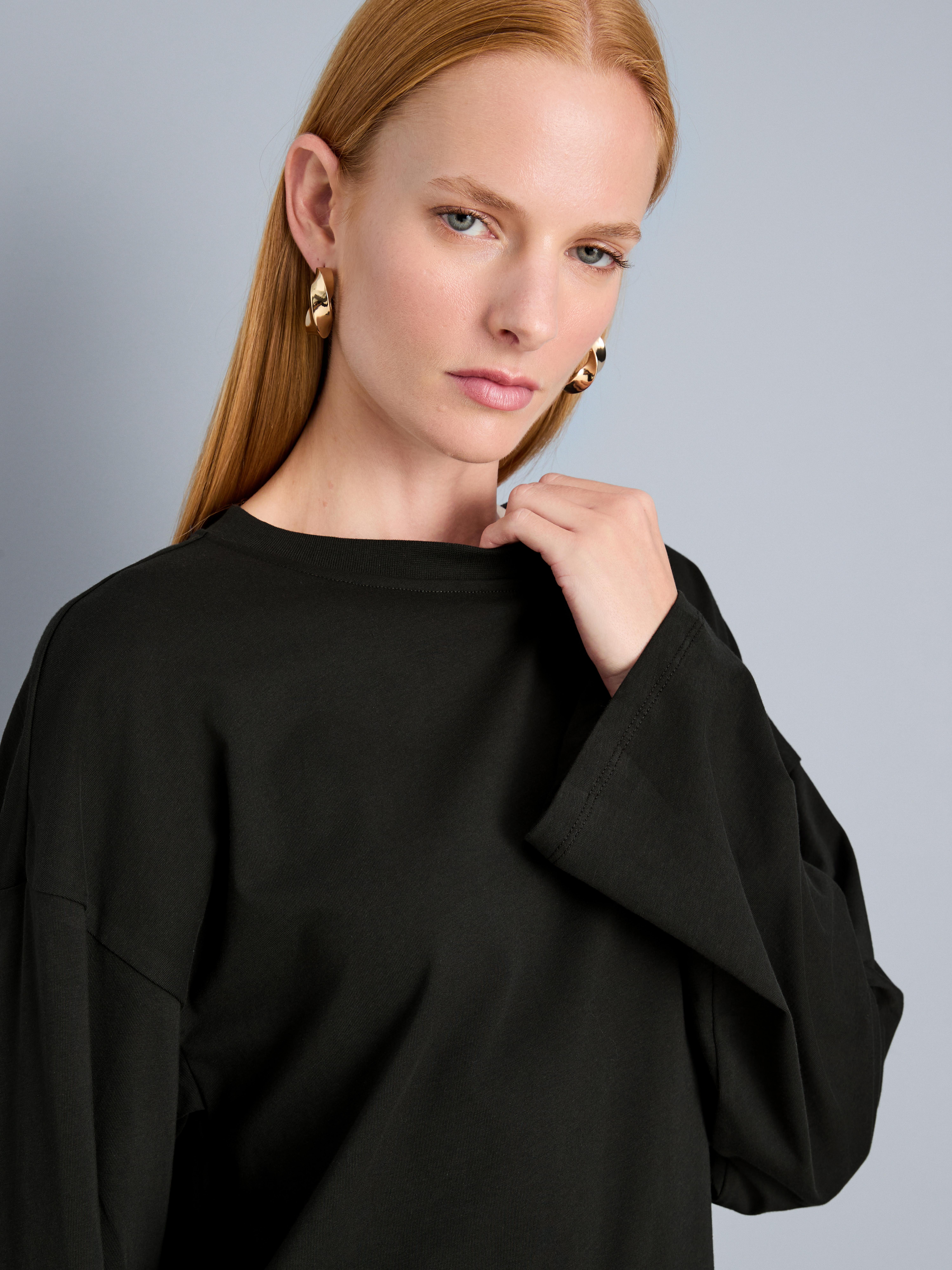 Pure Cotton Relaxed Bell Sleeve Tee