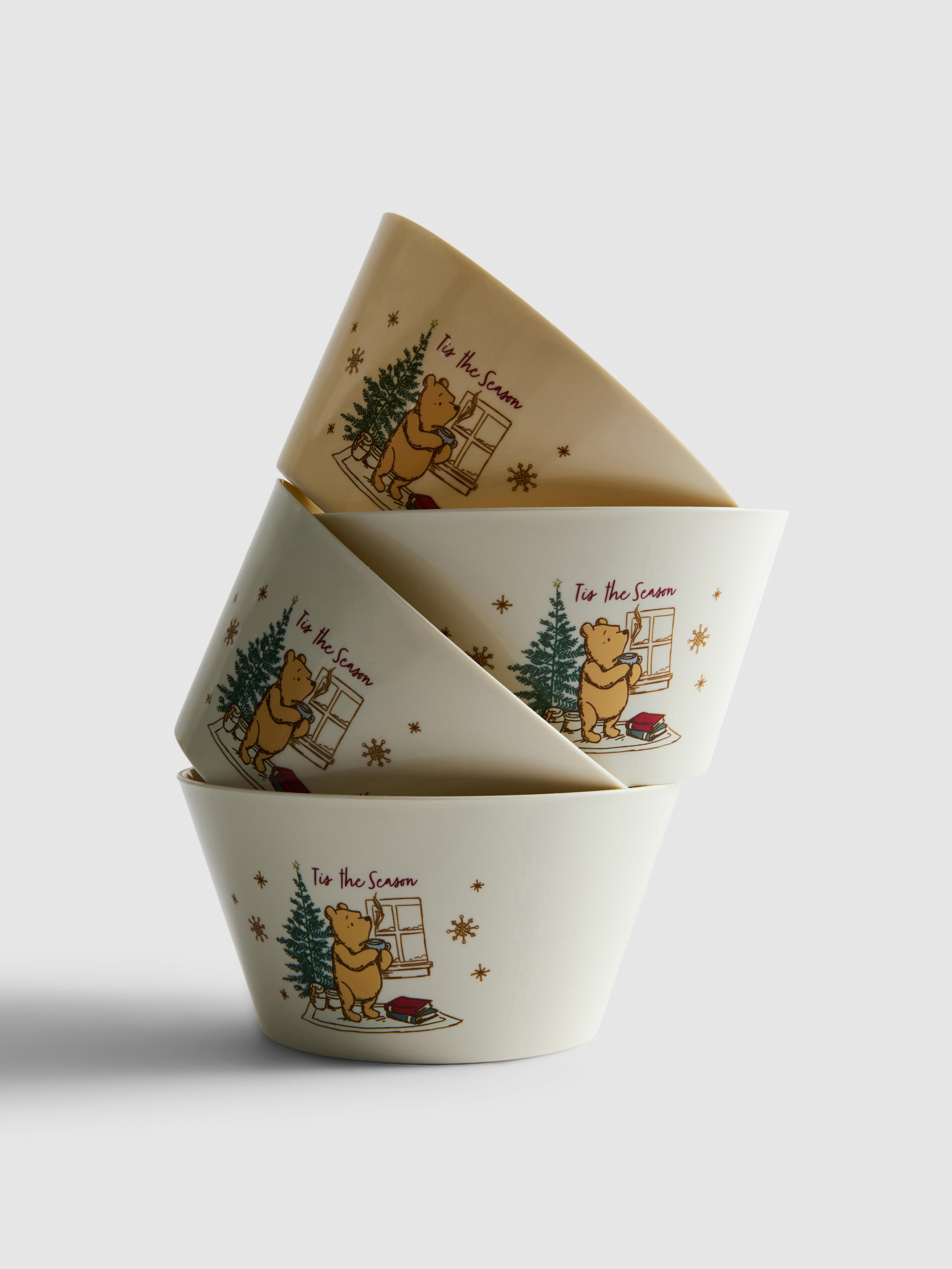 4pk Disney's Winnie the Pooh Christmas Bowls