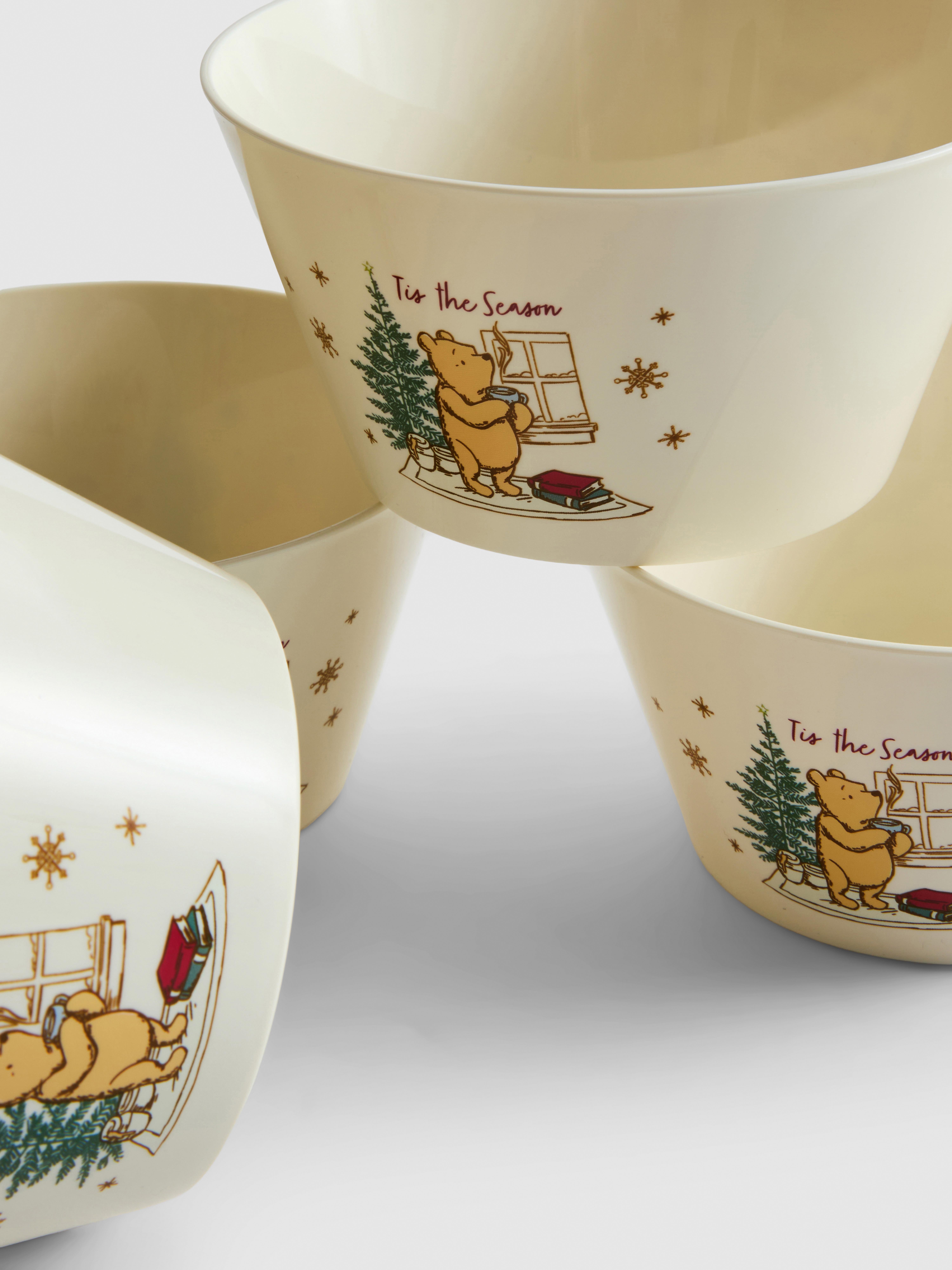 4pk Disney's Winnie the Pooh Christmas Bowls