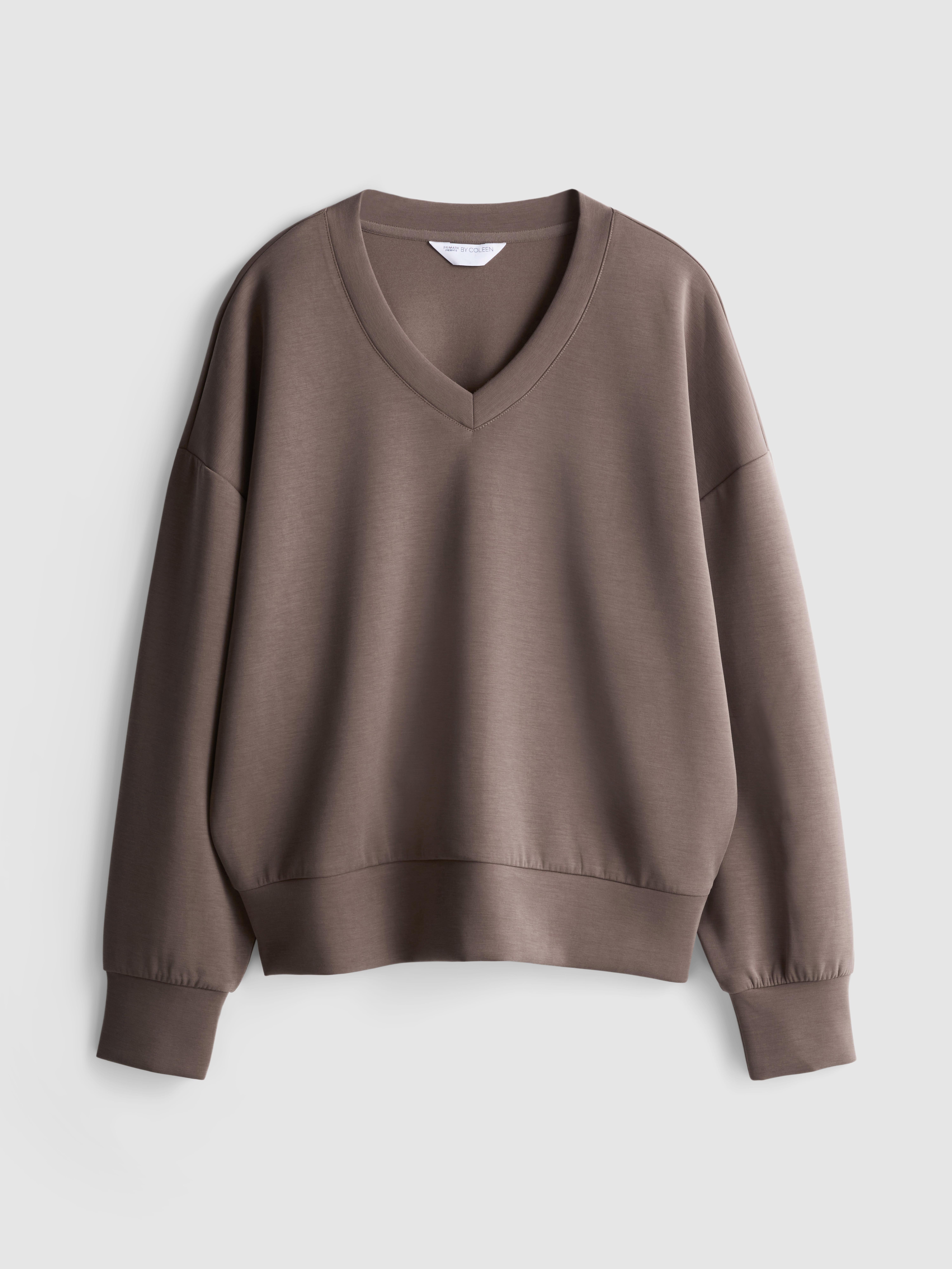 Womens Brown By Coleen Modal Blend V-Neck Sweatshirt | Primark