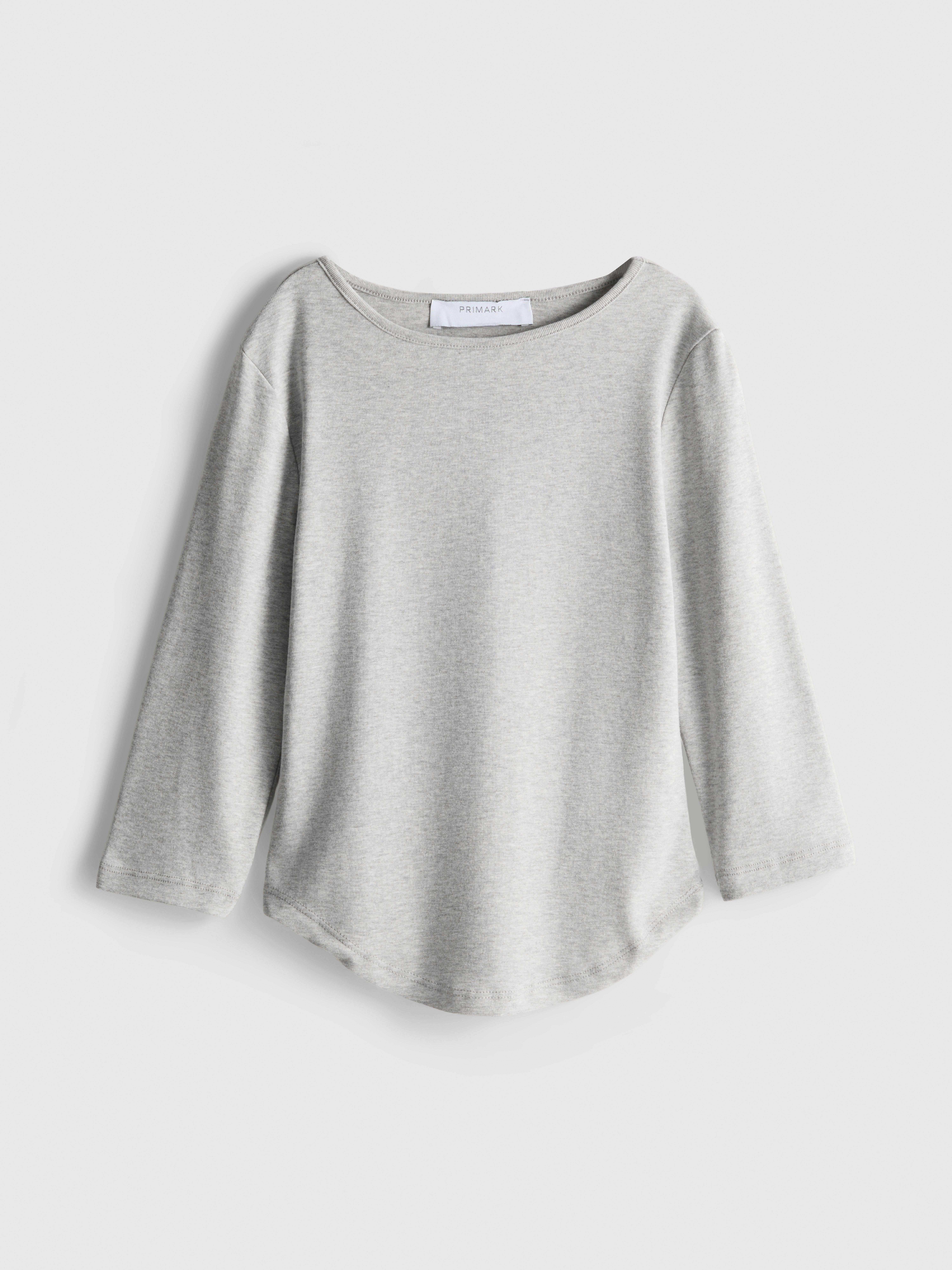 Curved Hem Long Sleeve Tee