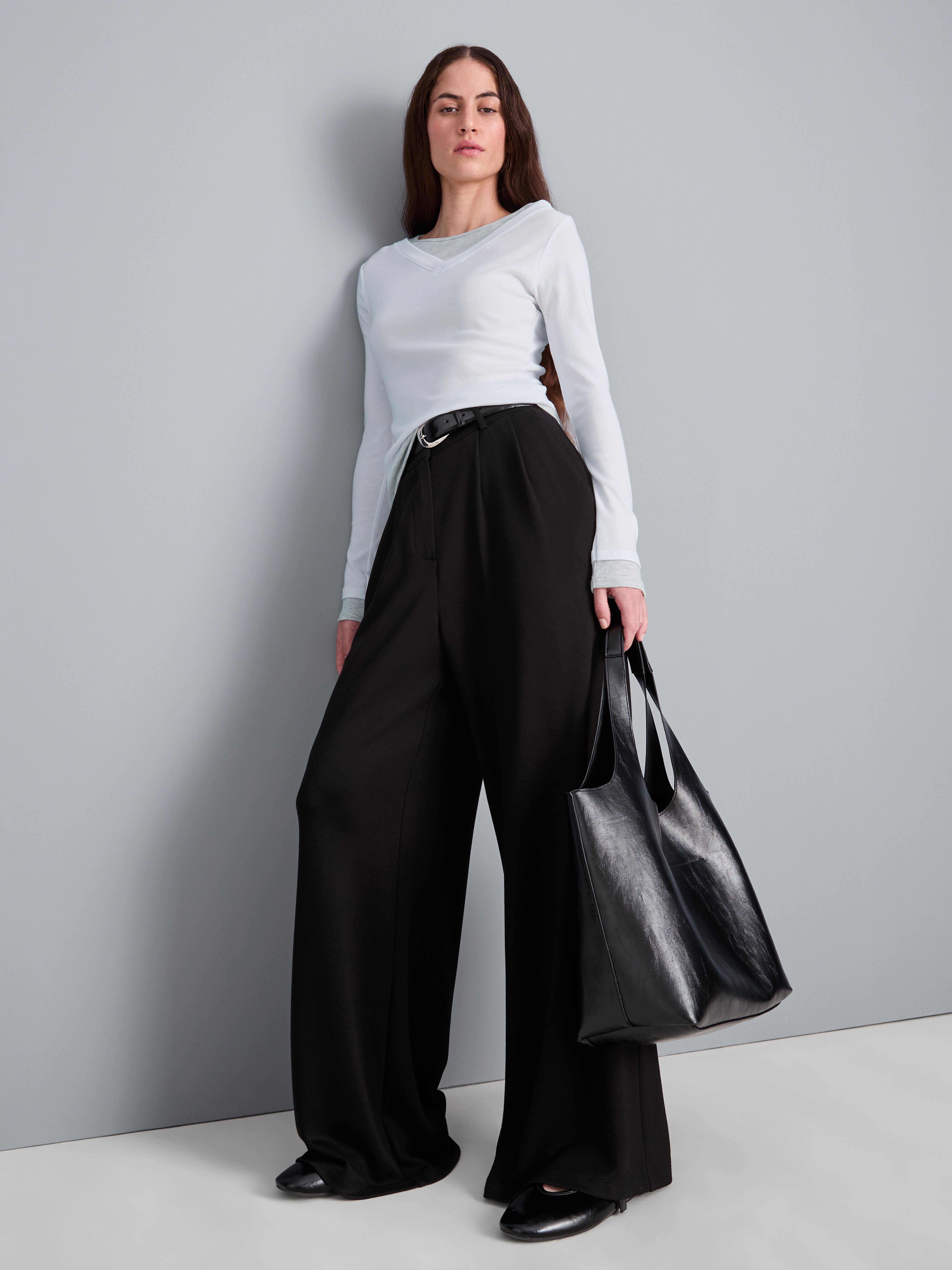 Pure Cotton Double Layered V-Neck Top