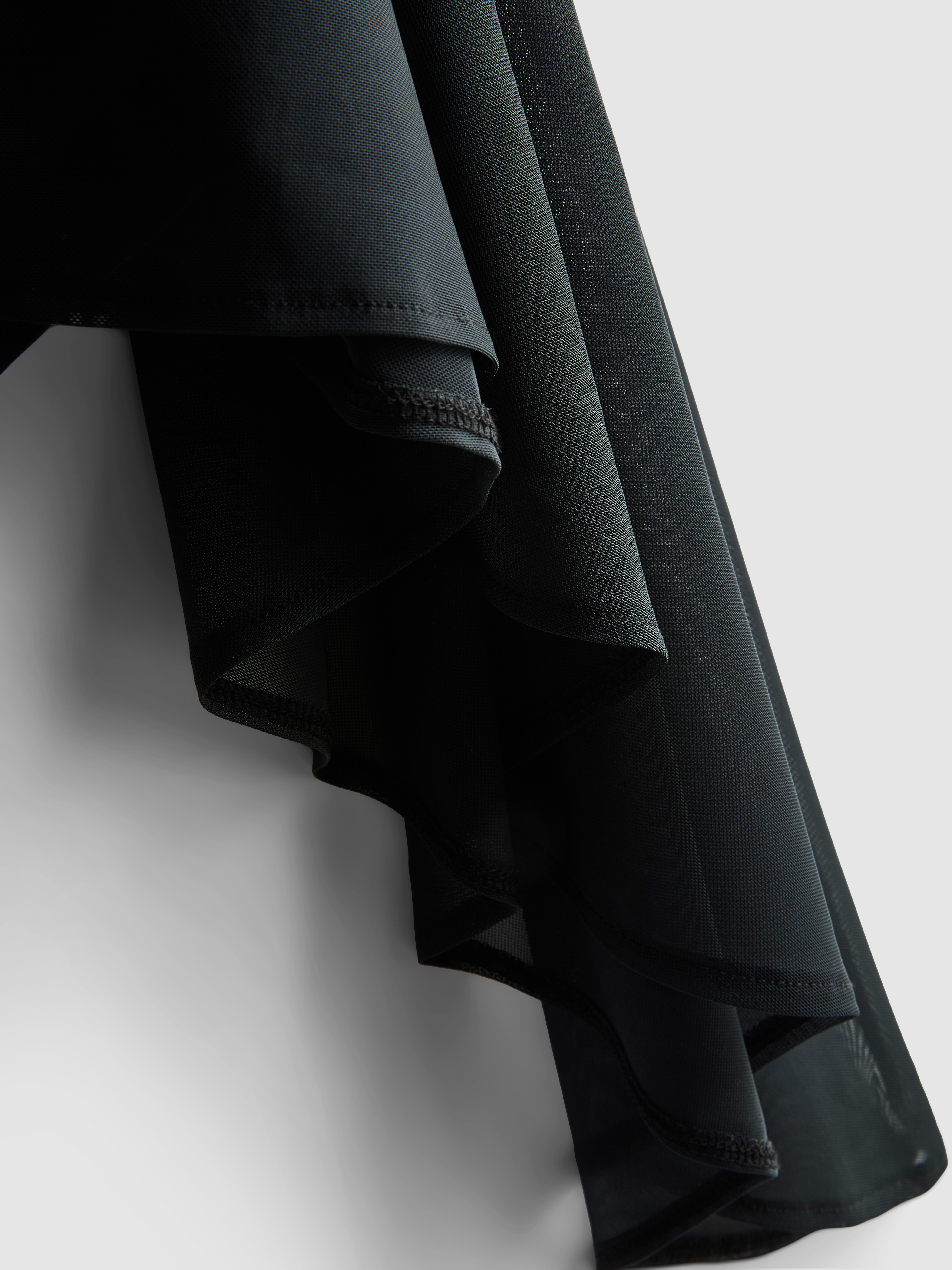 Asymmetric Mesh Cape Bodysuit