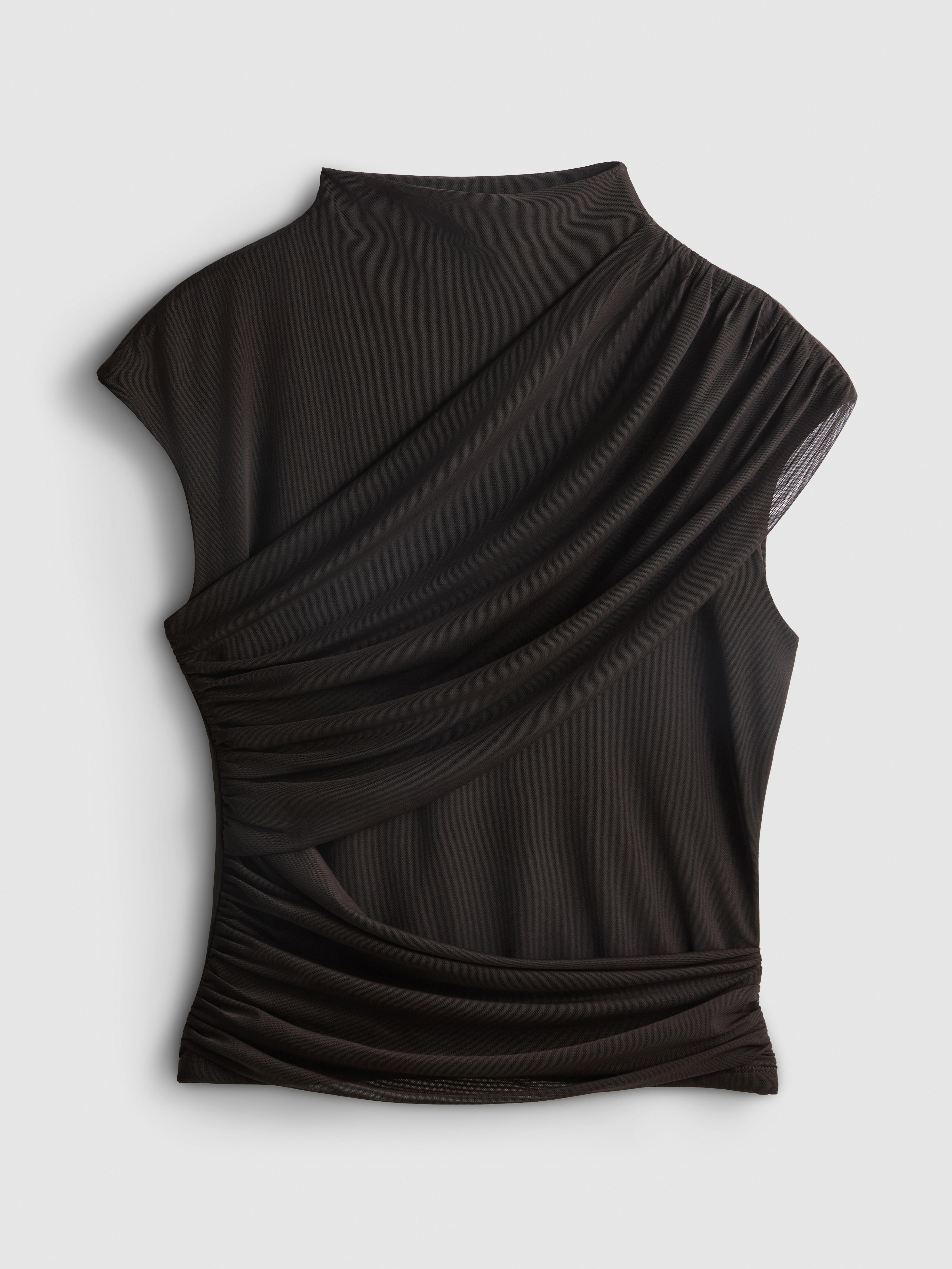 Women's Chocolate Draped Cap-Sleeve Blouse | Primark