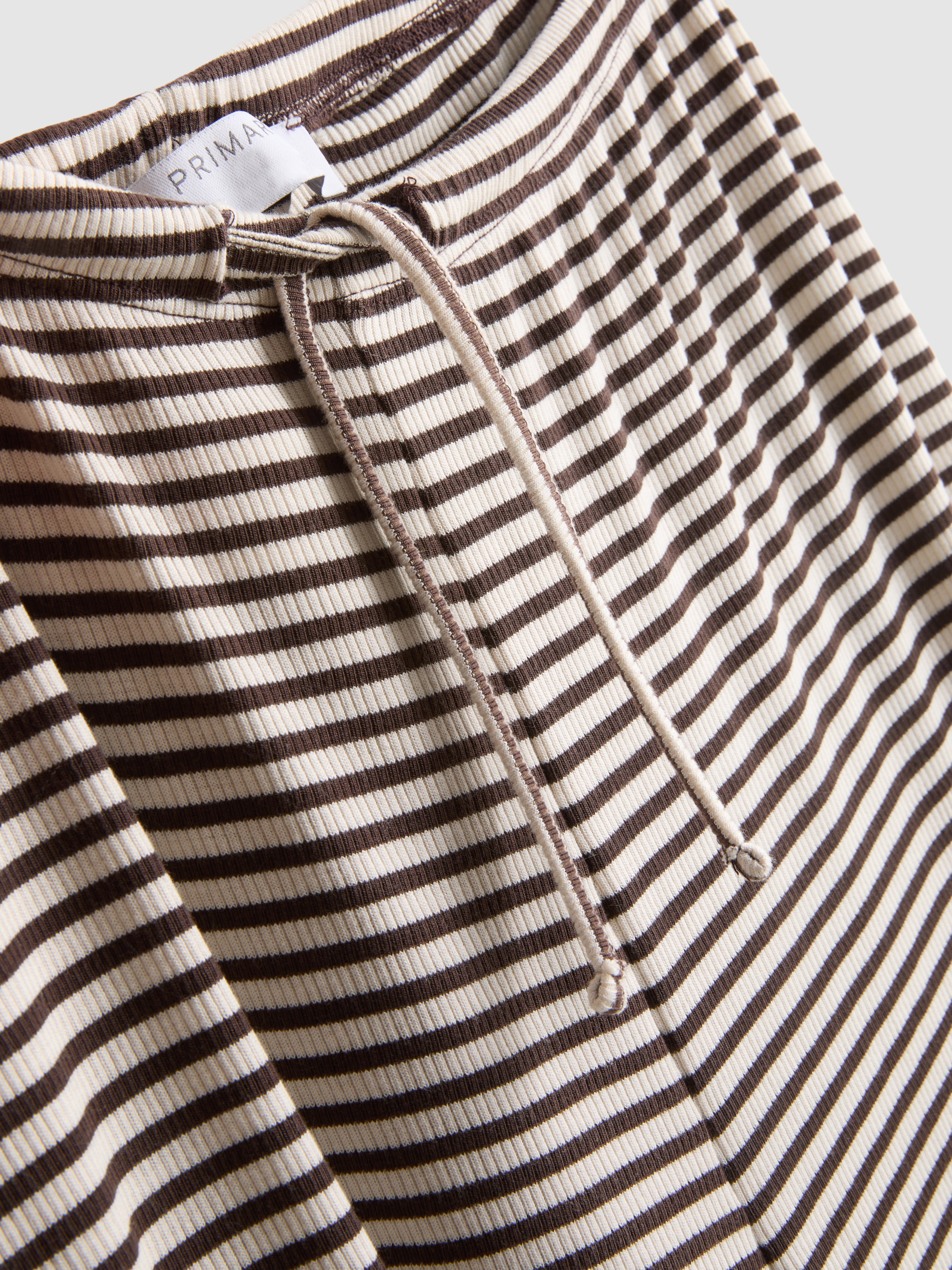Womens Brown Striped Wide Leg Trousers | Primark