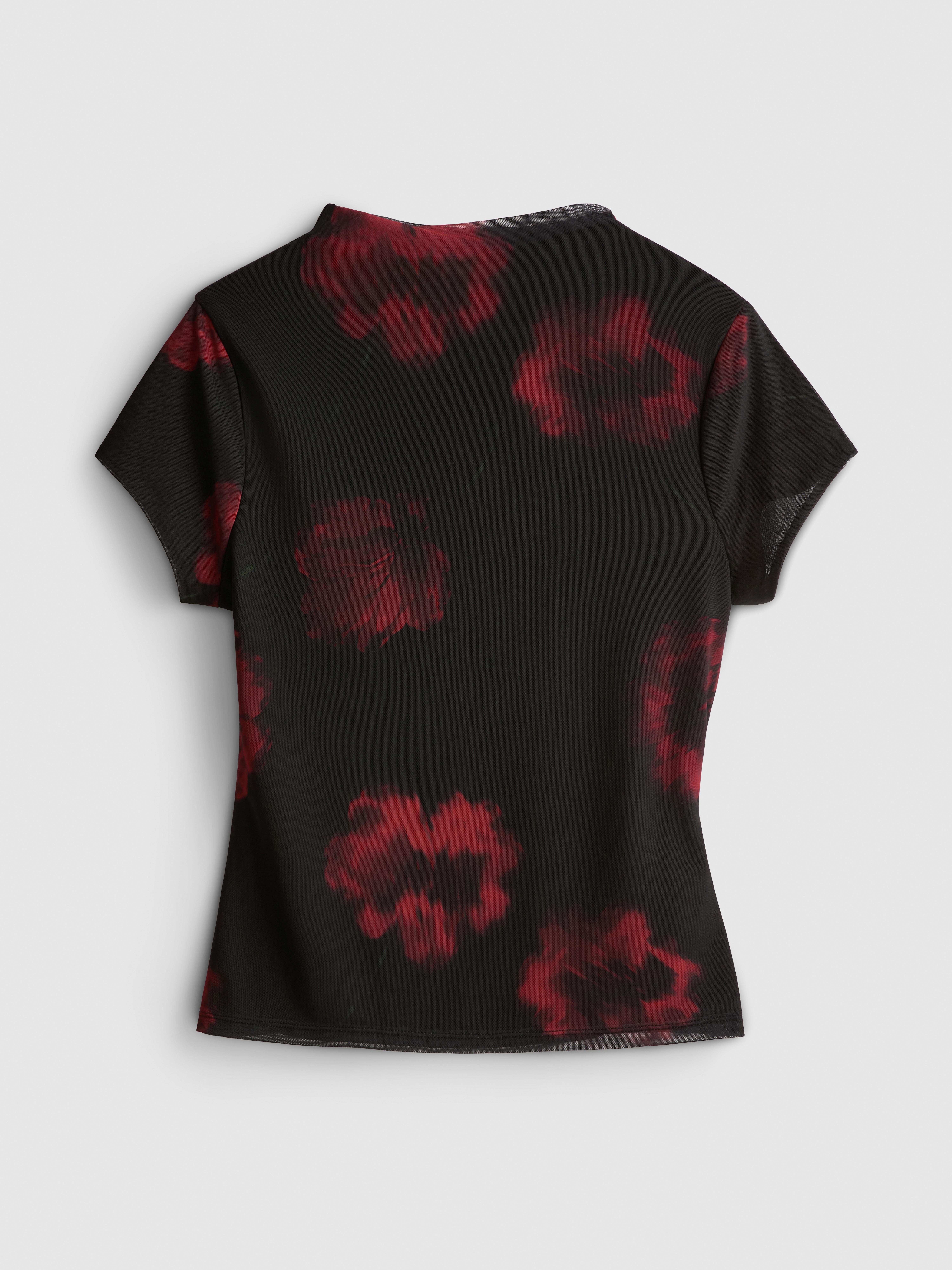 Floral Mesh Top