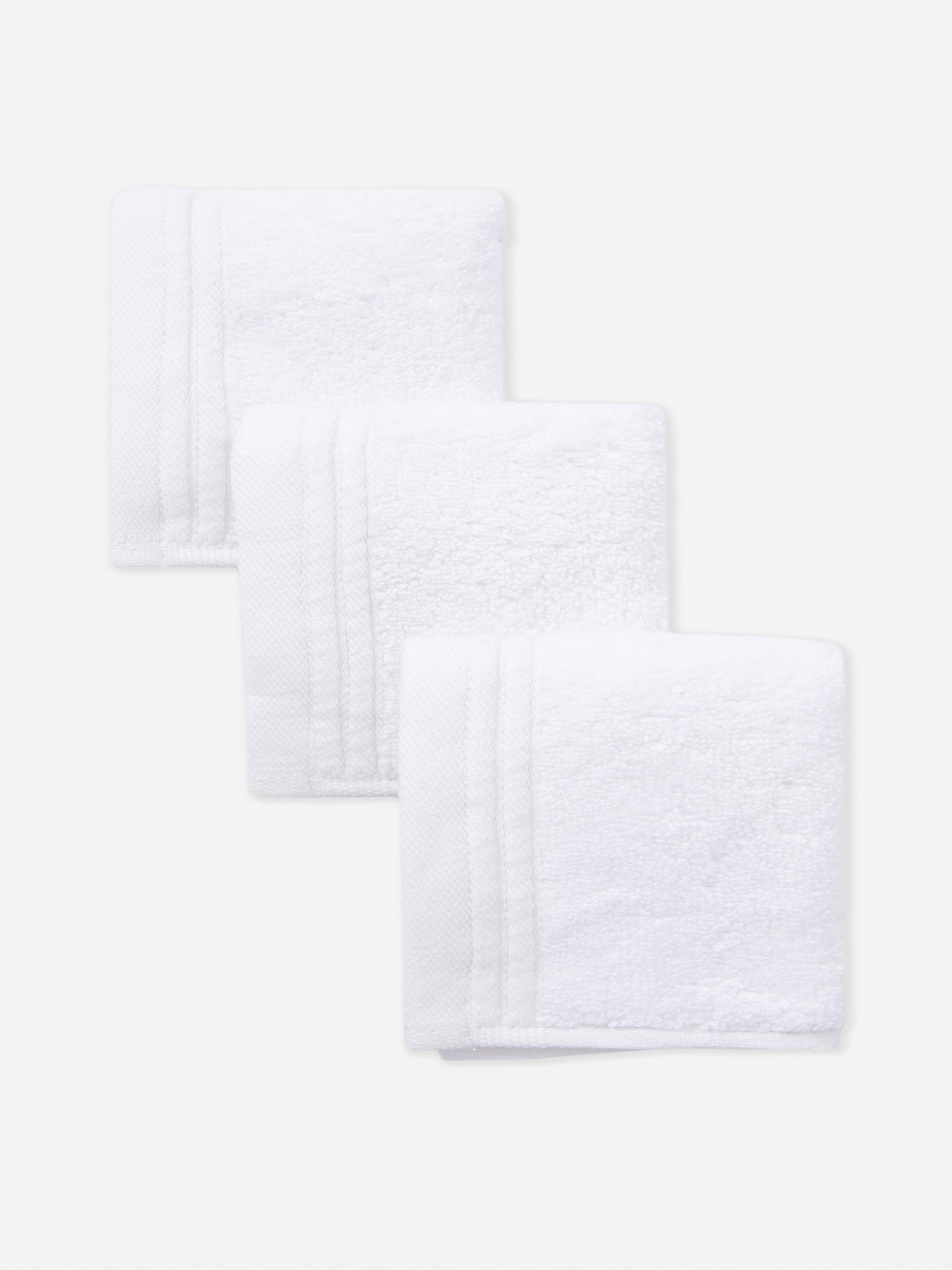 3pk White Ultrasoft Face Cloths