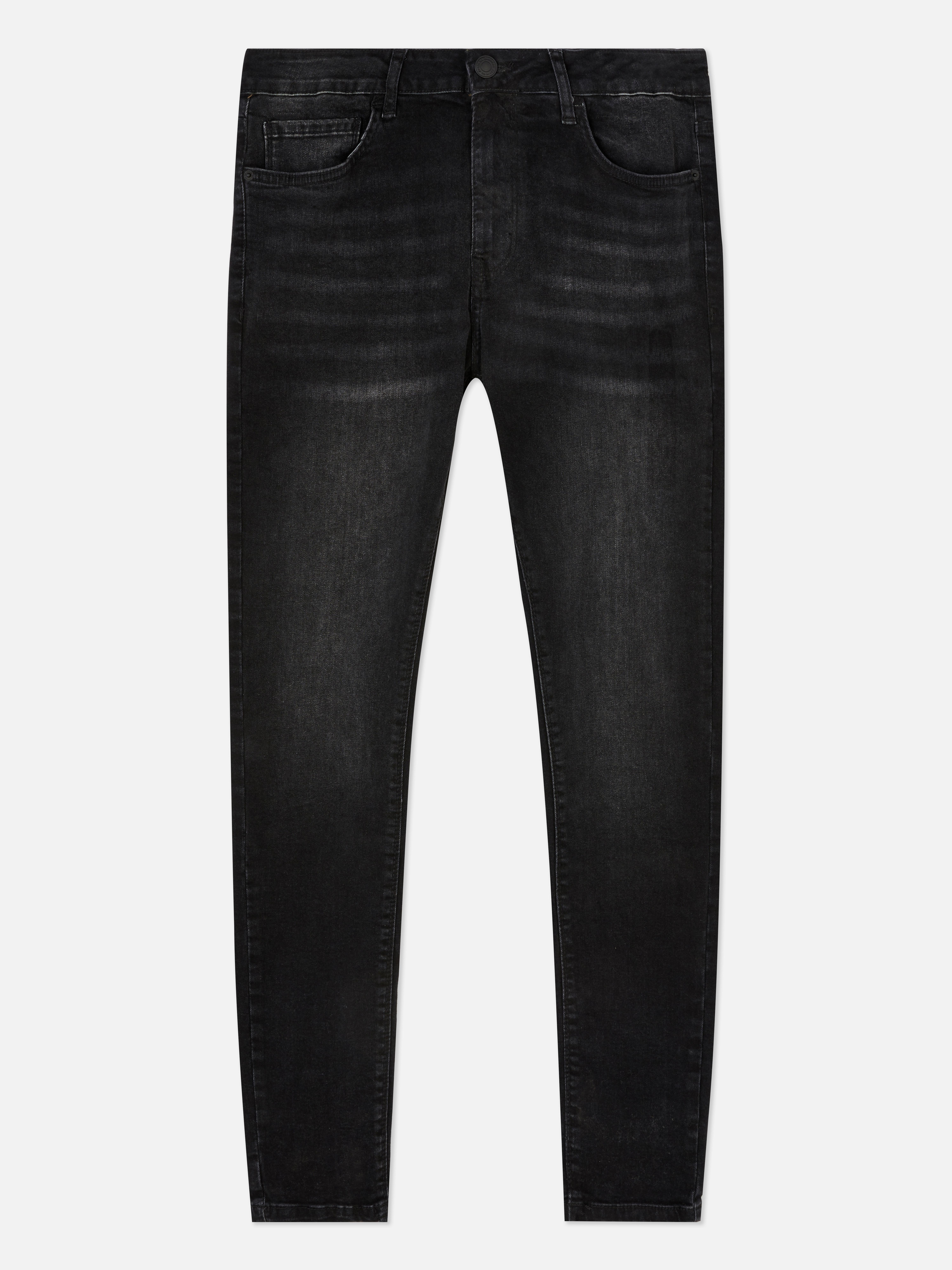 Washed Effect Super Stretch Skinny Jeans